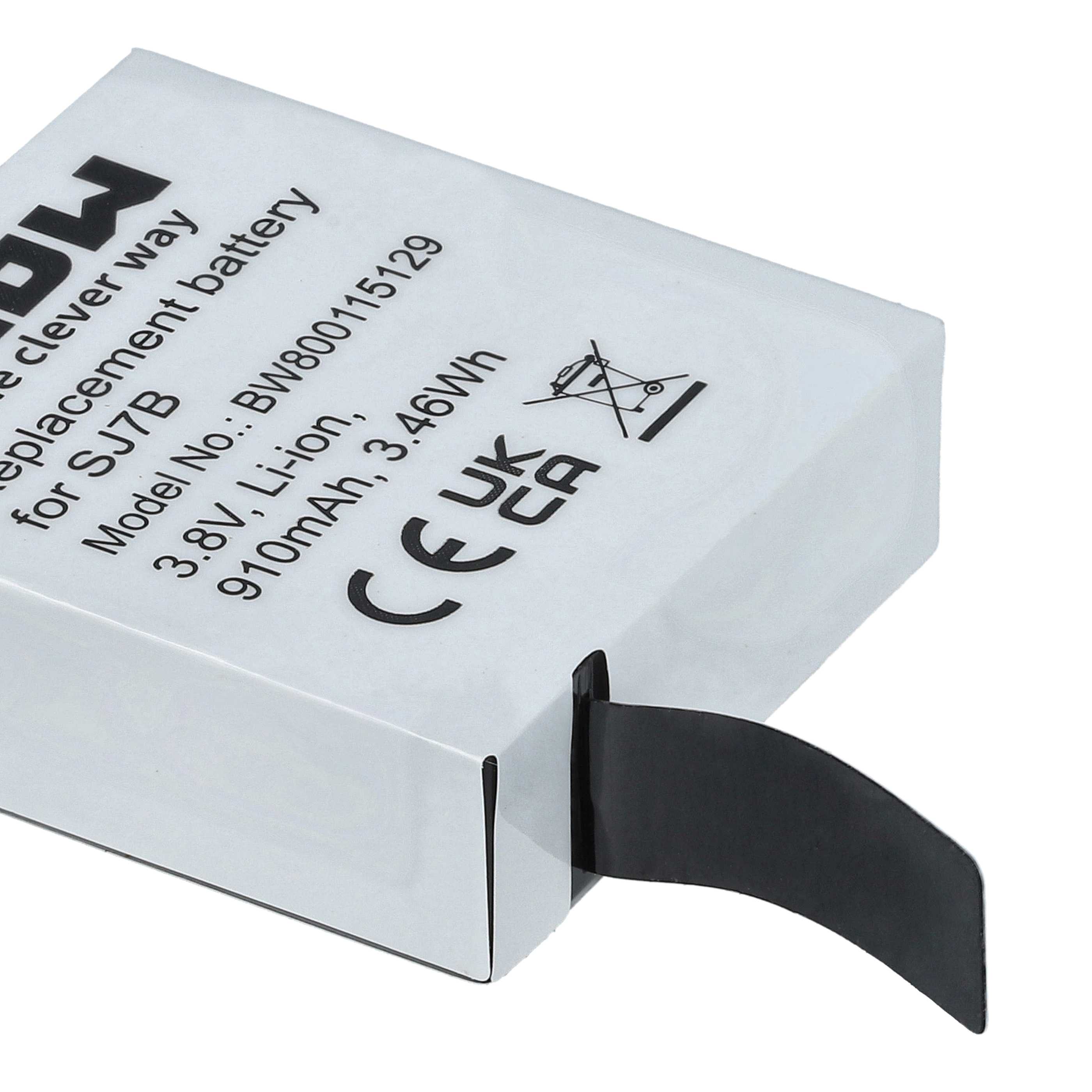 Videocamera 3x Battery replaces SJCam SJ7B - 910 mAh 3.8 V Li-Ion