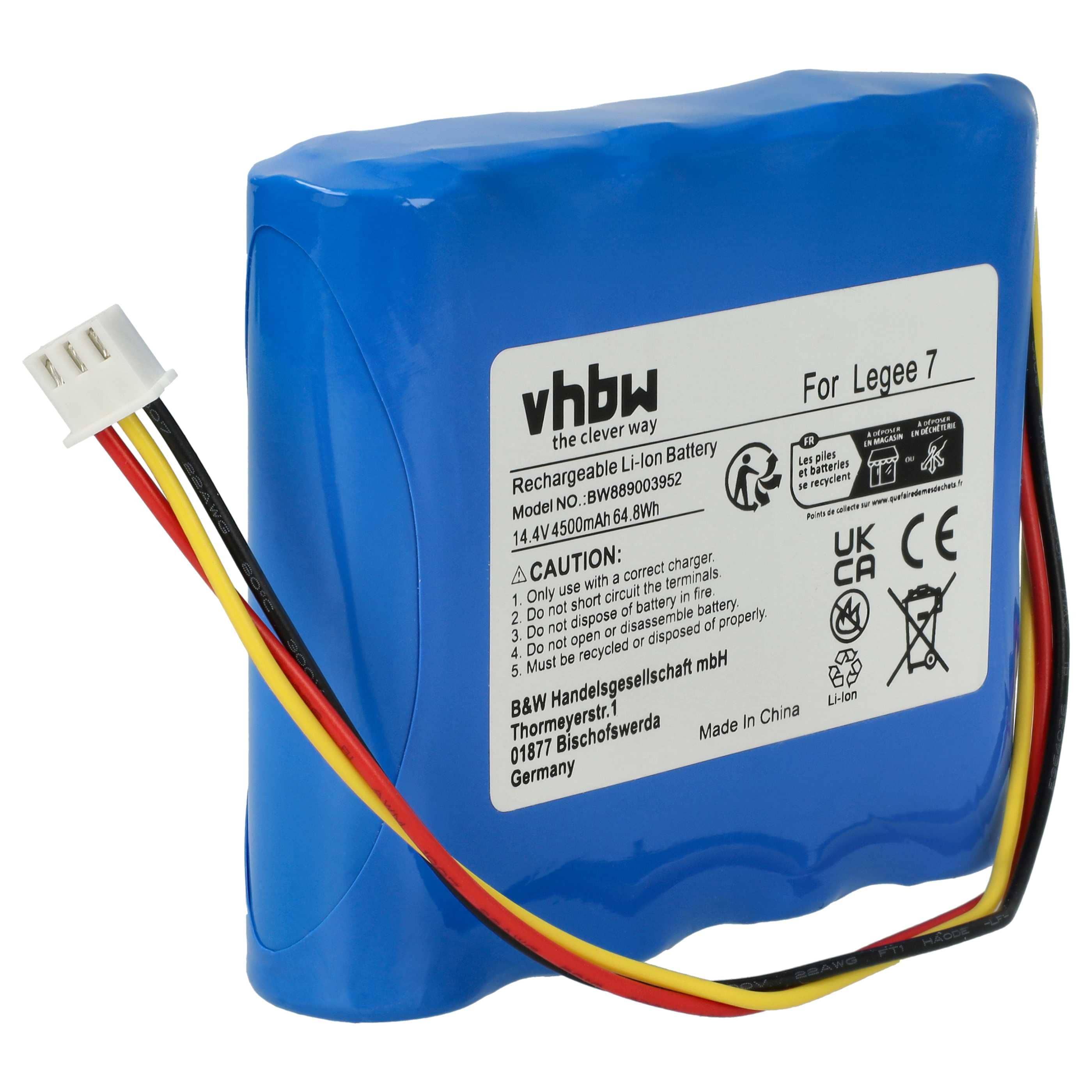 Battery replaces Hobot LG700P1001 for Hobot 4000mAh, 14.4V, Li-Ion