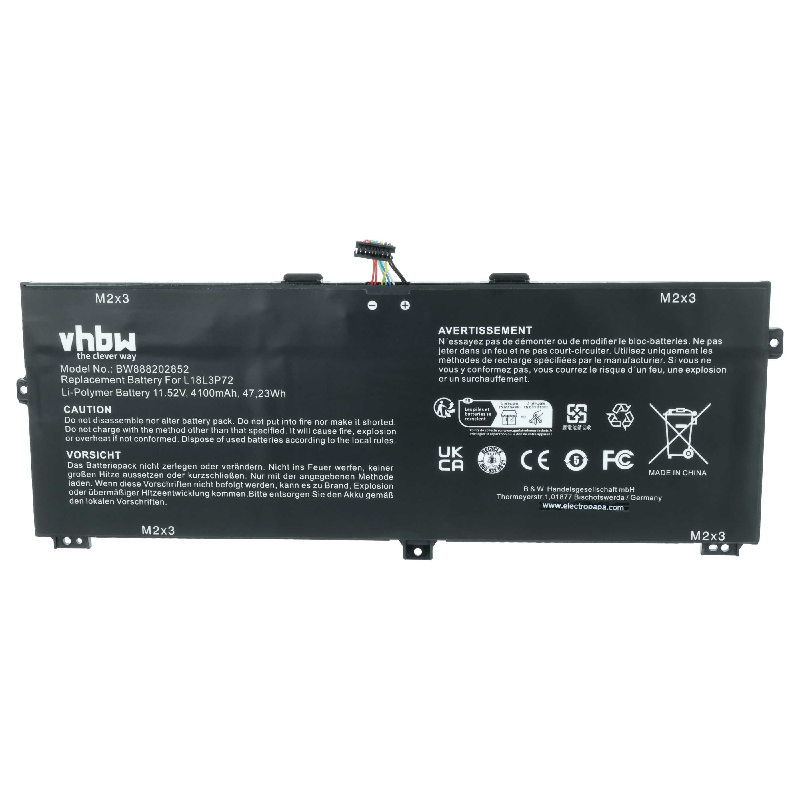 Akumulator do laptopa zamiennik Lenovo 02DL021, 02DL022, 5B10W13927, 5B10W13928 - 4100 mAh 11,52 V LiPo
