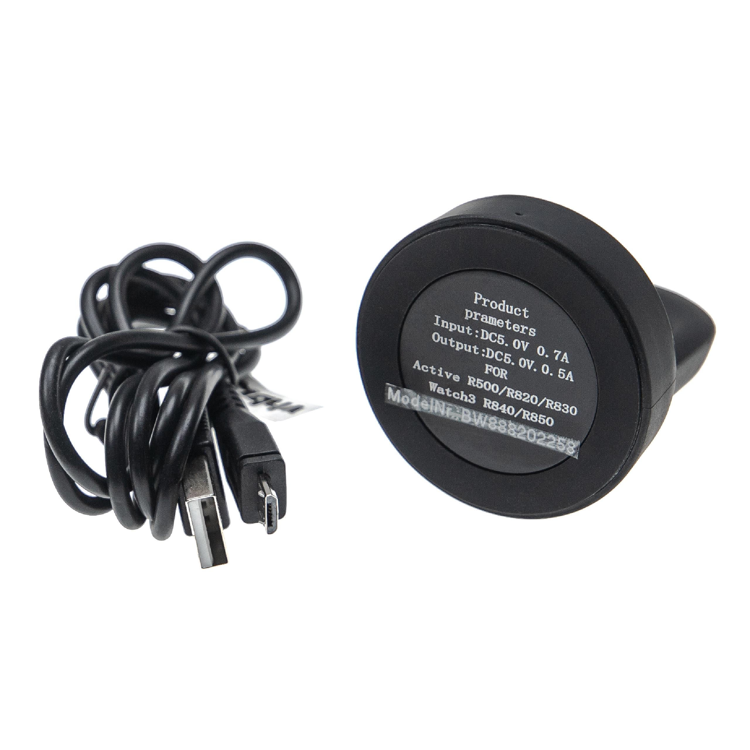 USB Charging Station suitable for Samsung Galaxy Watch 3, 4, 5, Active 2 Smartwatch - 100 cm, black
