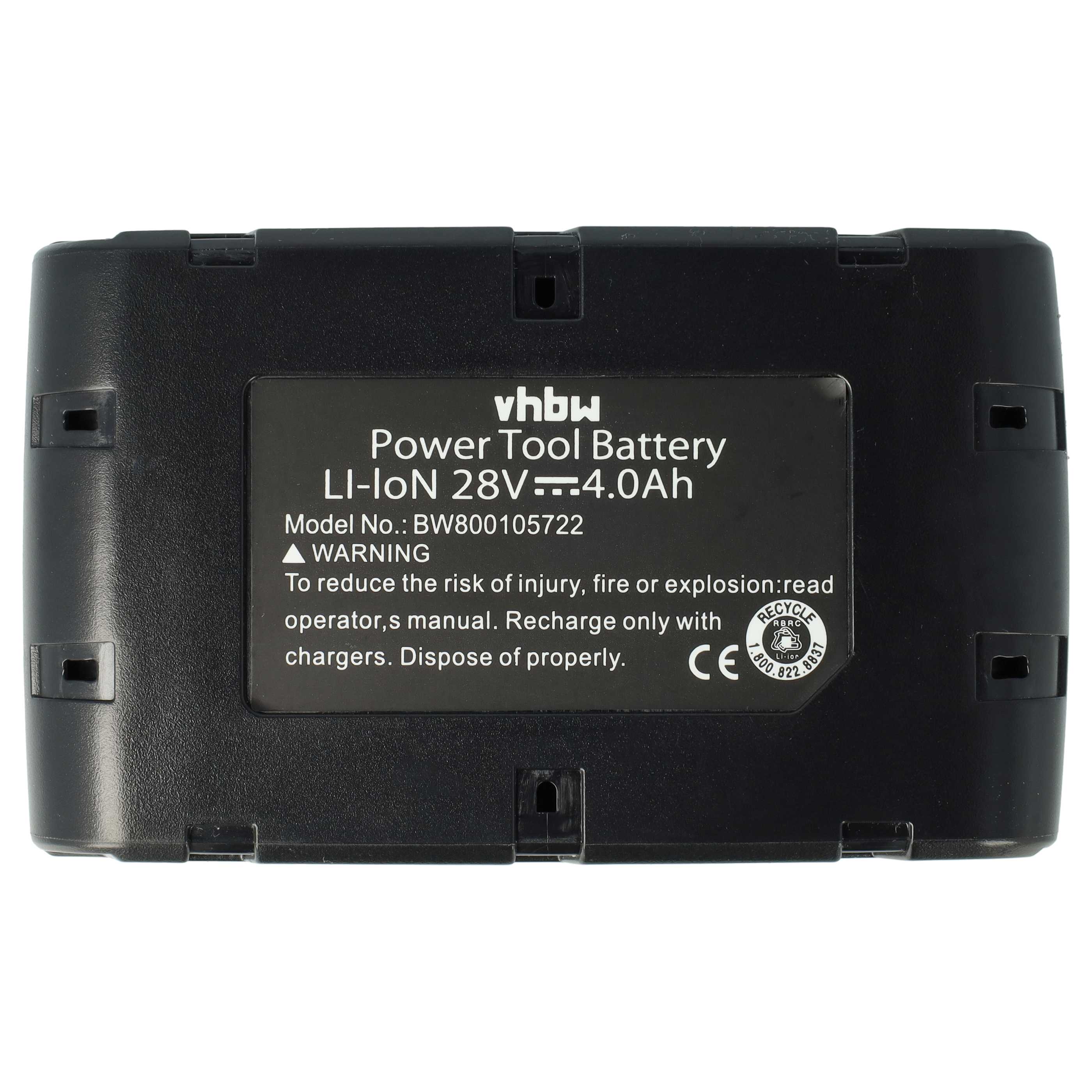 3x Batteria sostituisce AEG Milwaukee 48-11-1830, 48-11-2850, 48-11-2830 per attrezzo - 4Ah 28V Li-Ion