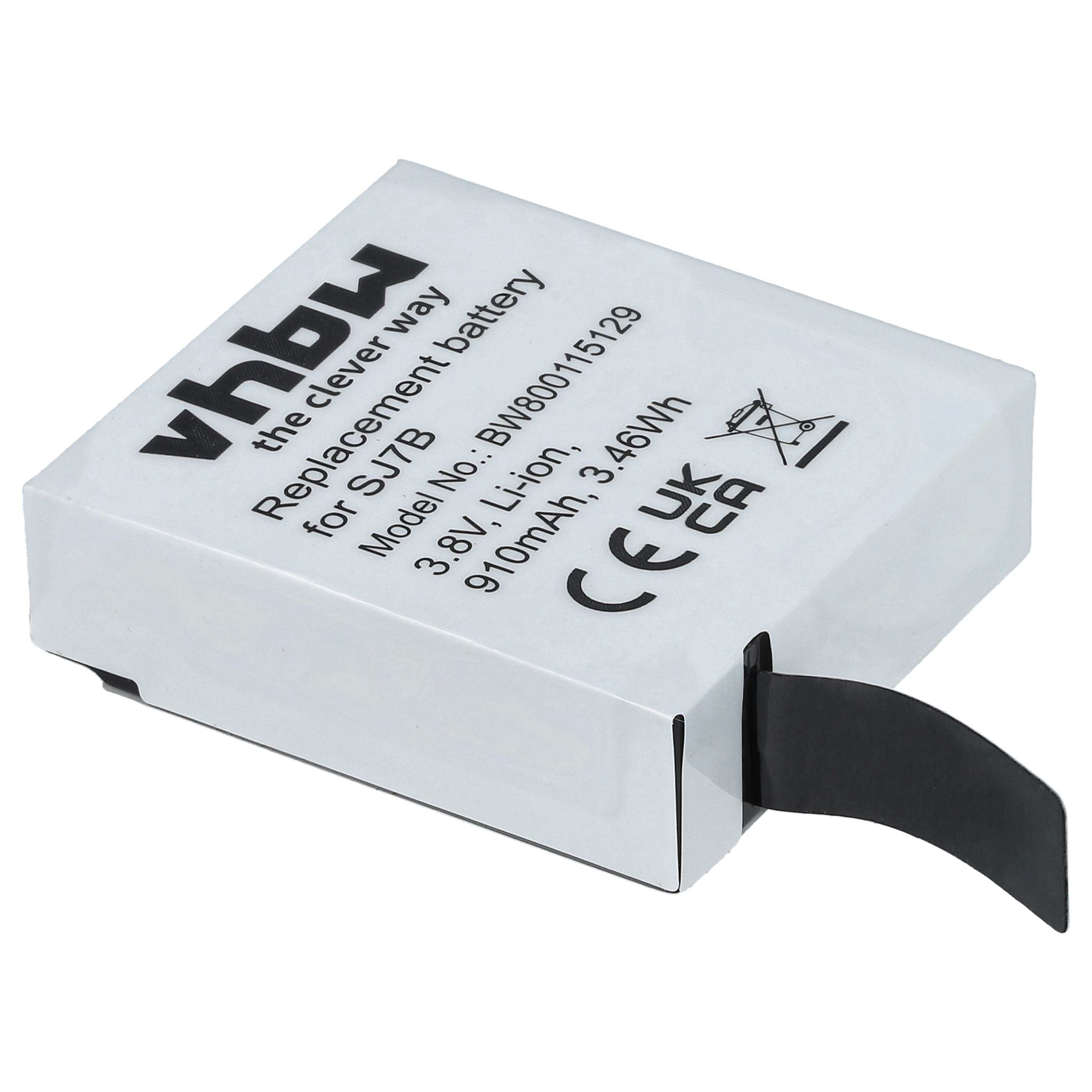 Videocamera 3x Battery replaces SJCam SJ7B - 910 mAh 3.8 V Li-Ion