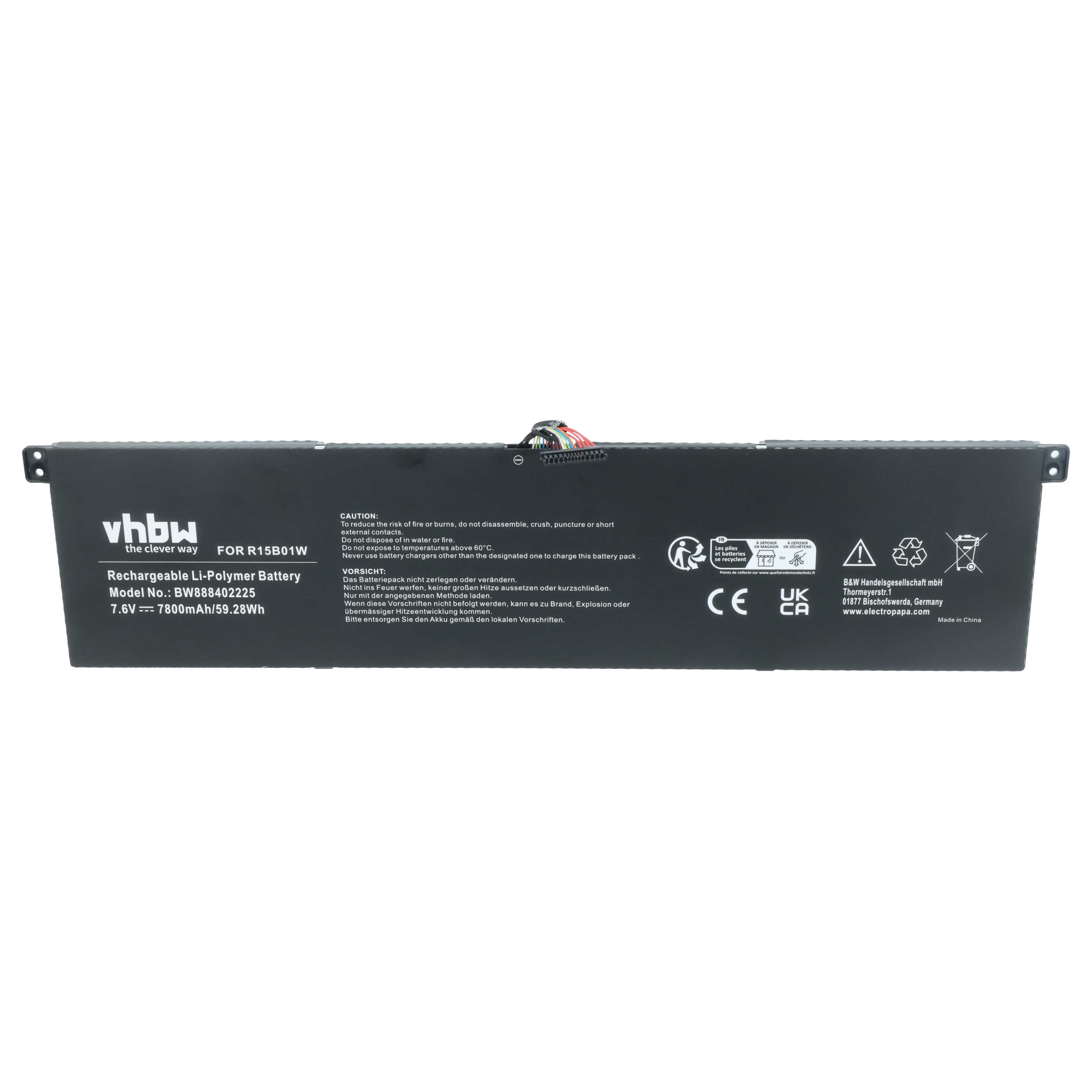 Akumulator do laptopa zamiennik Xiaomi R15B01W - 7800 mAh 7,6 V LiPo