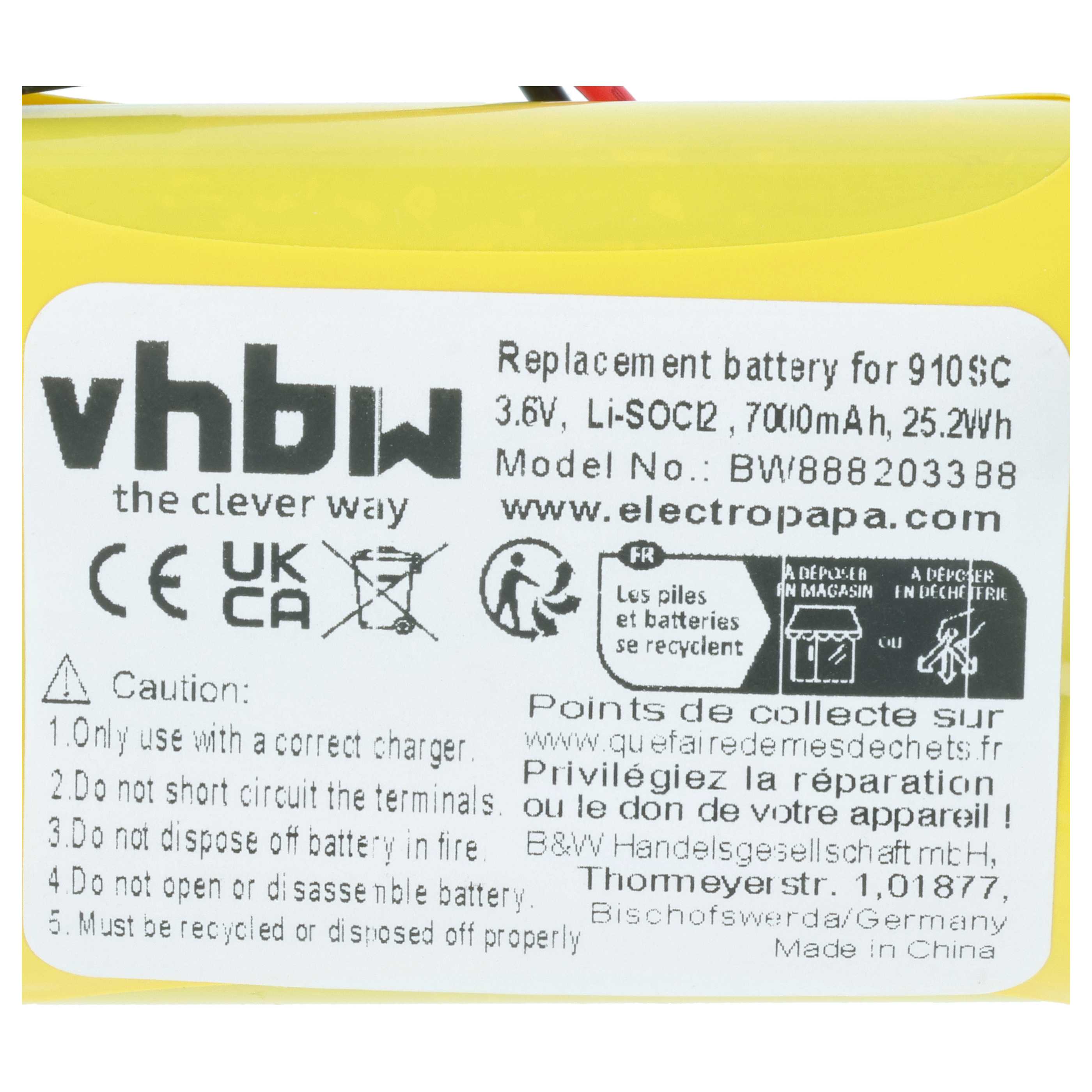 Bateria do PLC programowalnego sterownika zamiennik ABB 3HAC051036-001 - 7000 mAh 3,6 V Li-SOCl2