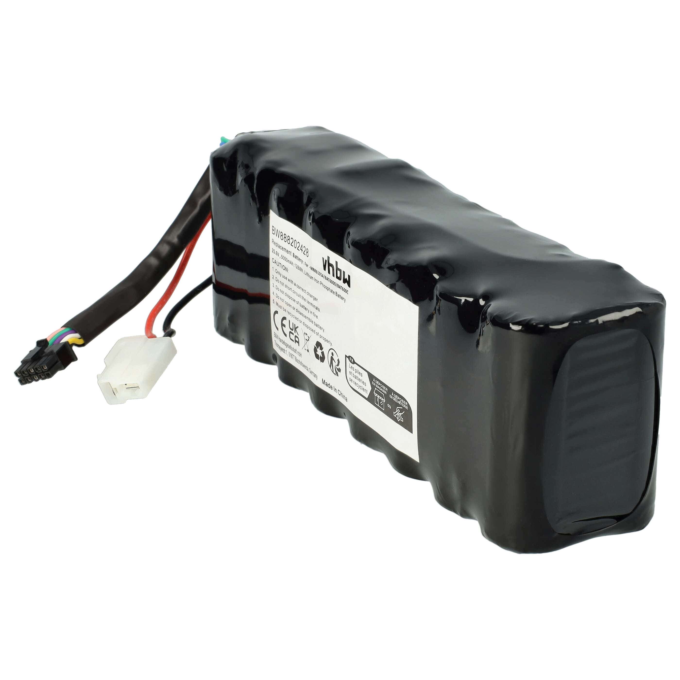 Akumulator do robota koszącego zamiennik Robomow MRK6105A - 5000 mAh 25,6 V LiFePO4, czarny