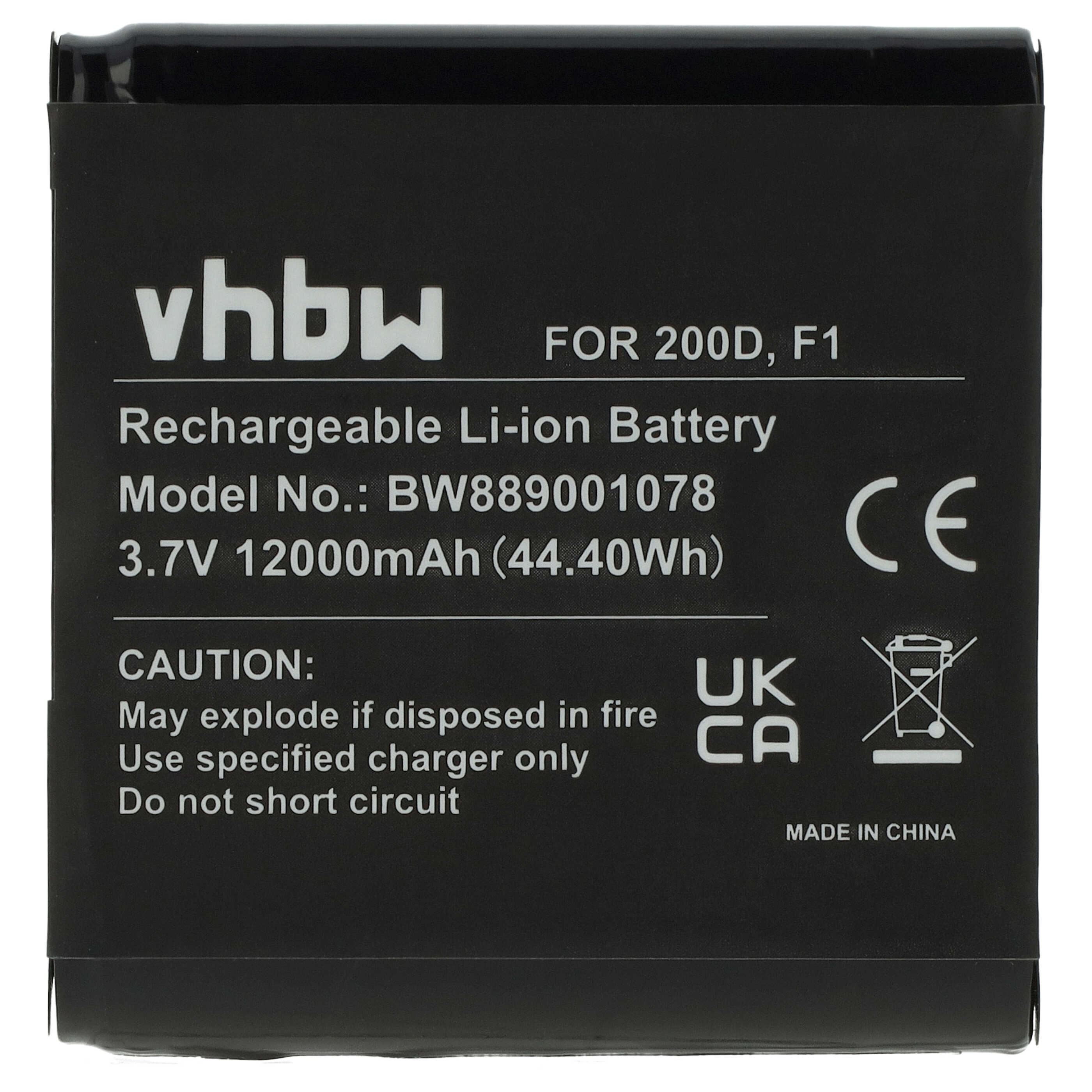 Batteria per digital radio sostituisce Pure ChargePAK F1, F1 Pure - 12000mAh 3,7V Li-Ion