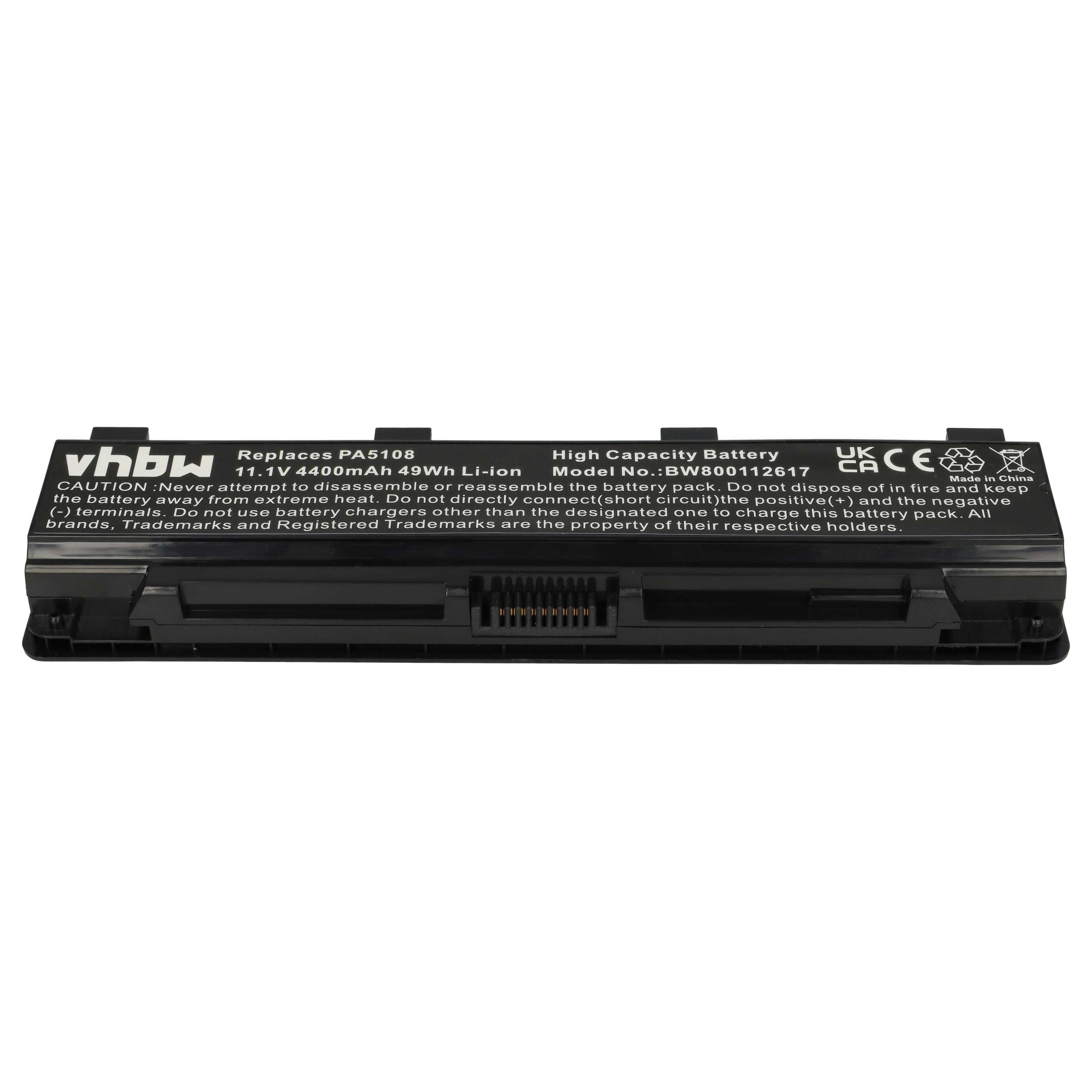Akumulator do laptopa zamiennik Toshiba PA5109, PA5108, PA5108U-1BRS - 4400 mAh 10,8 V Li-Ion, czarny