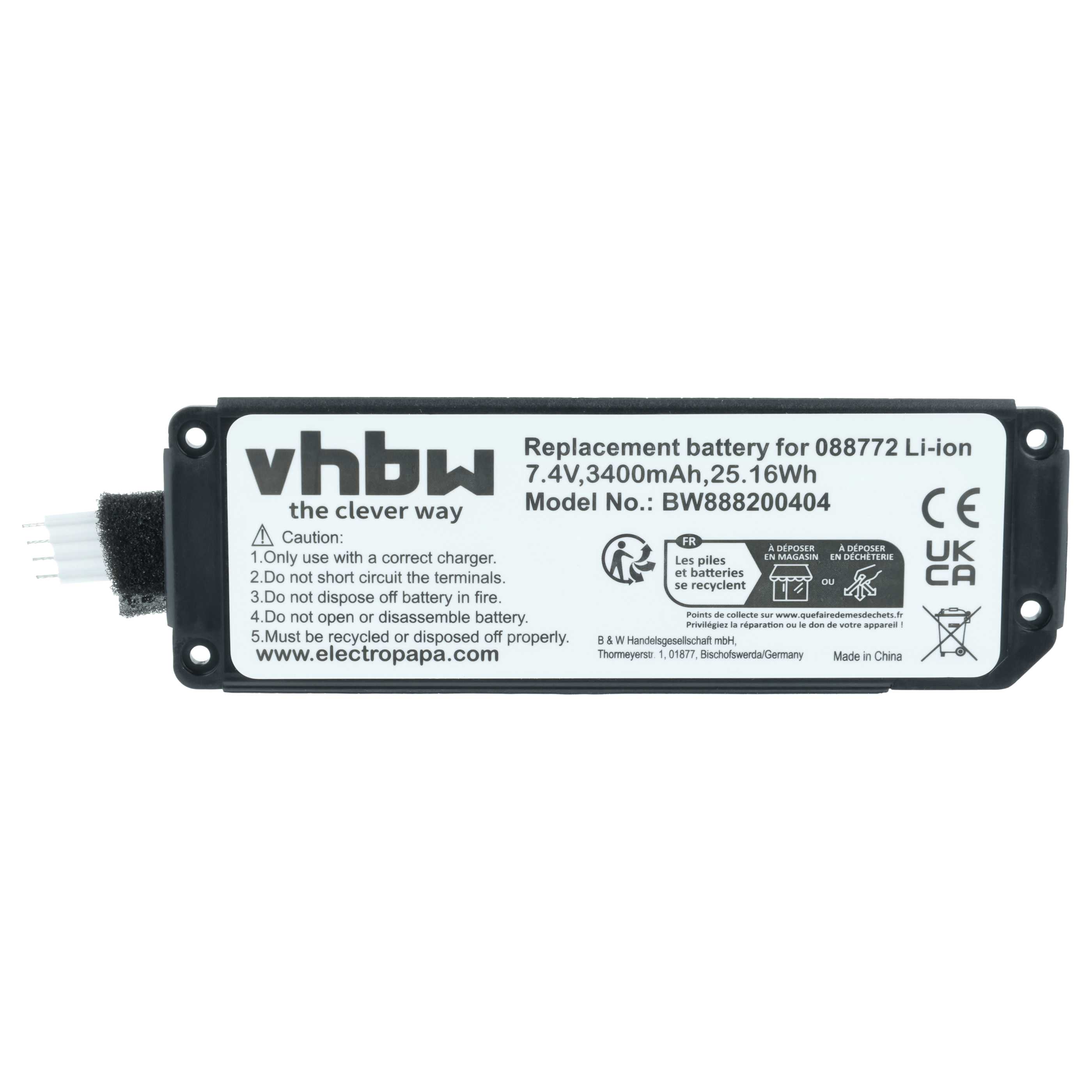 Akumulator do głośnika zamiennik Bose 088796, 088789, 088772, 080841 - Li-Ion 3400mAh