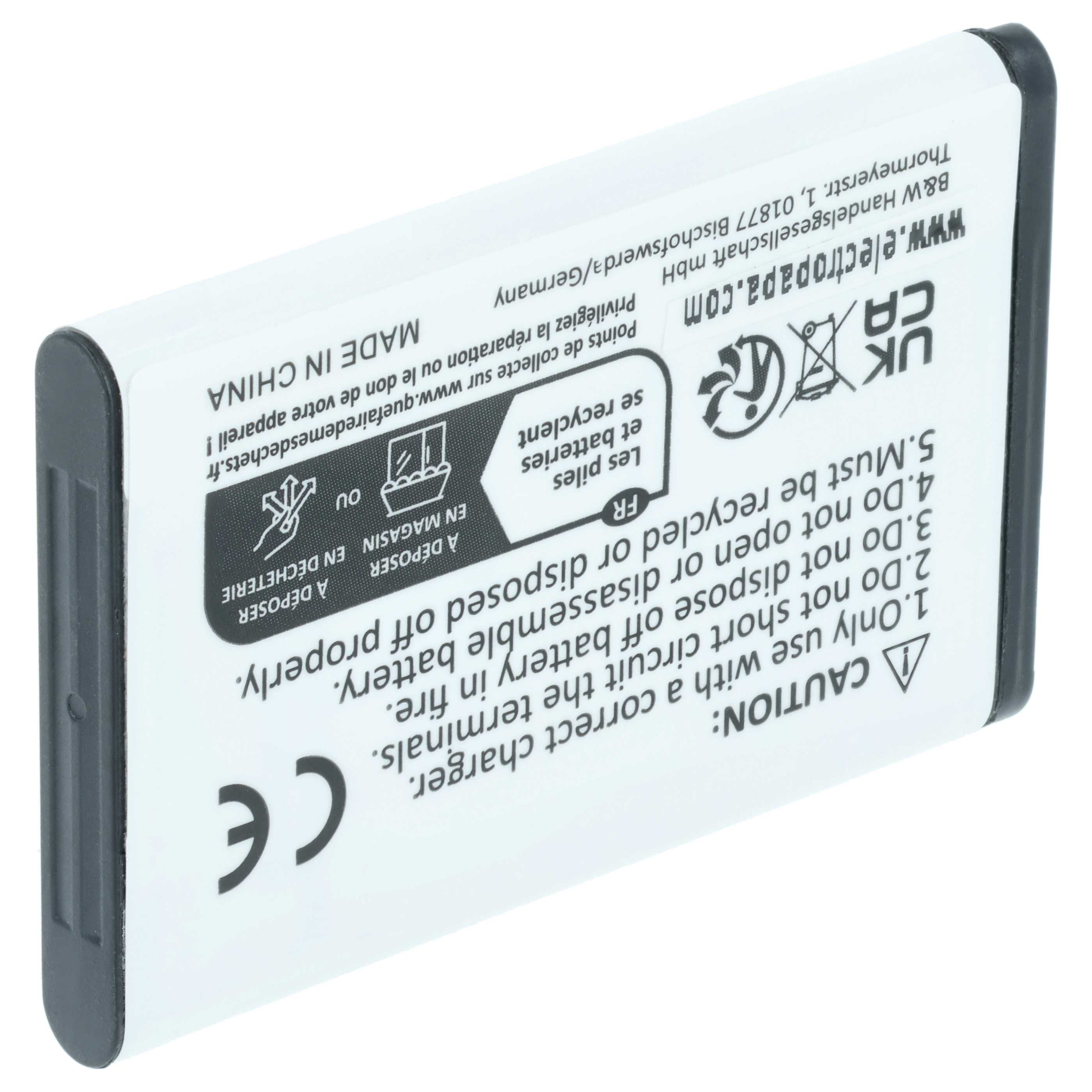 Batteria sostituisce Alcatel RTR001F01, 10000058 per cellulare - 650mAh 3,7V Li-Ion 