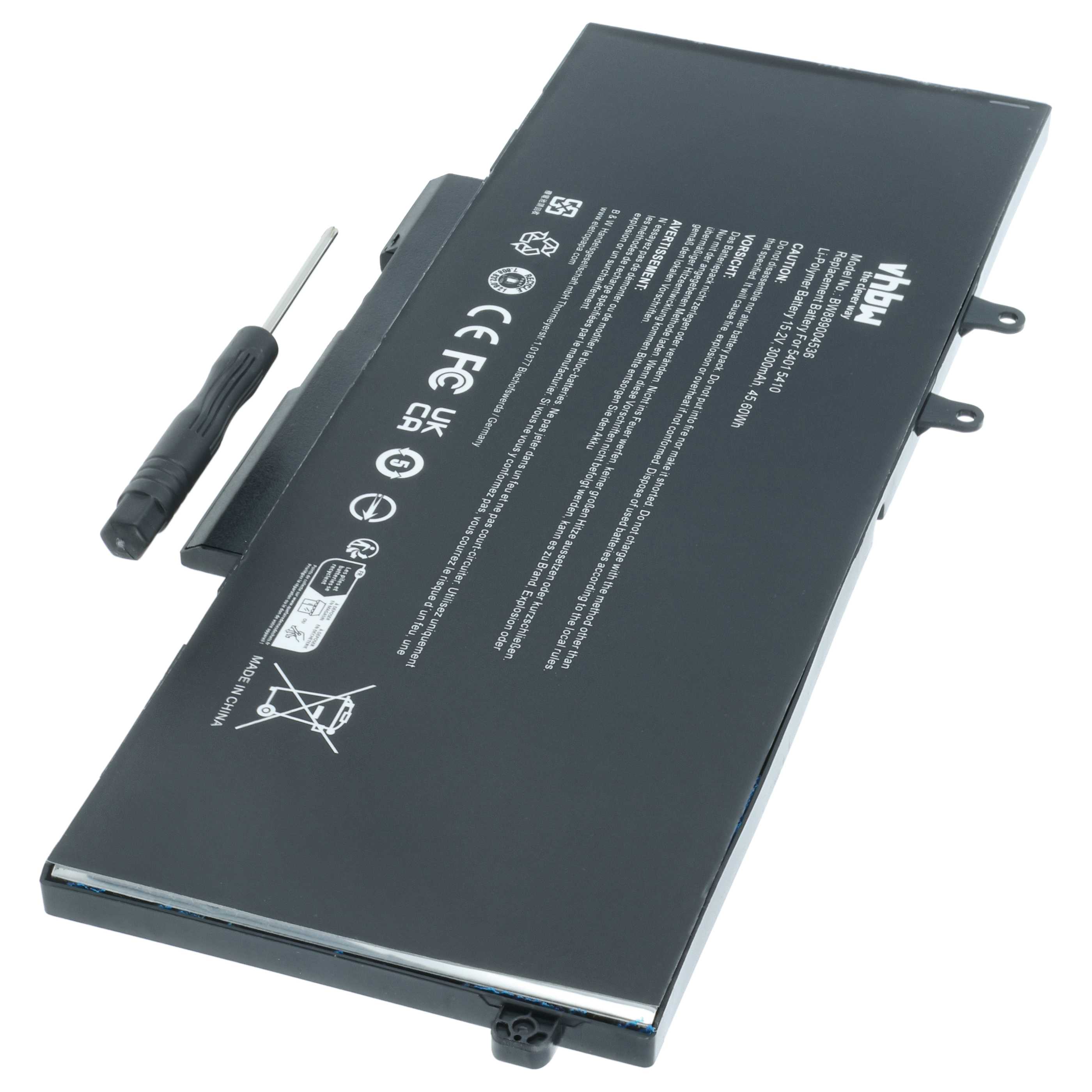 Batteria sostituisce Dell 3PCVM, YPVX3, 3HWPP per notebook - 3000mAh 15,2V Li-Poly nero