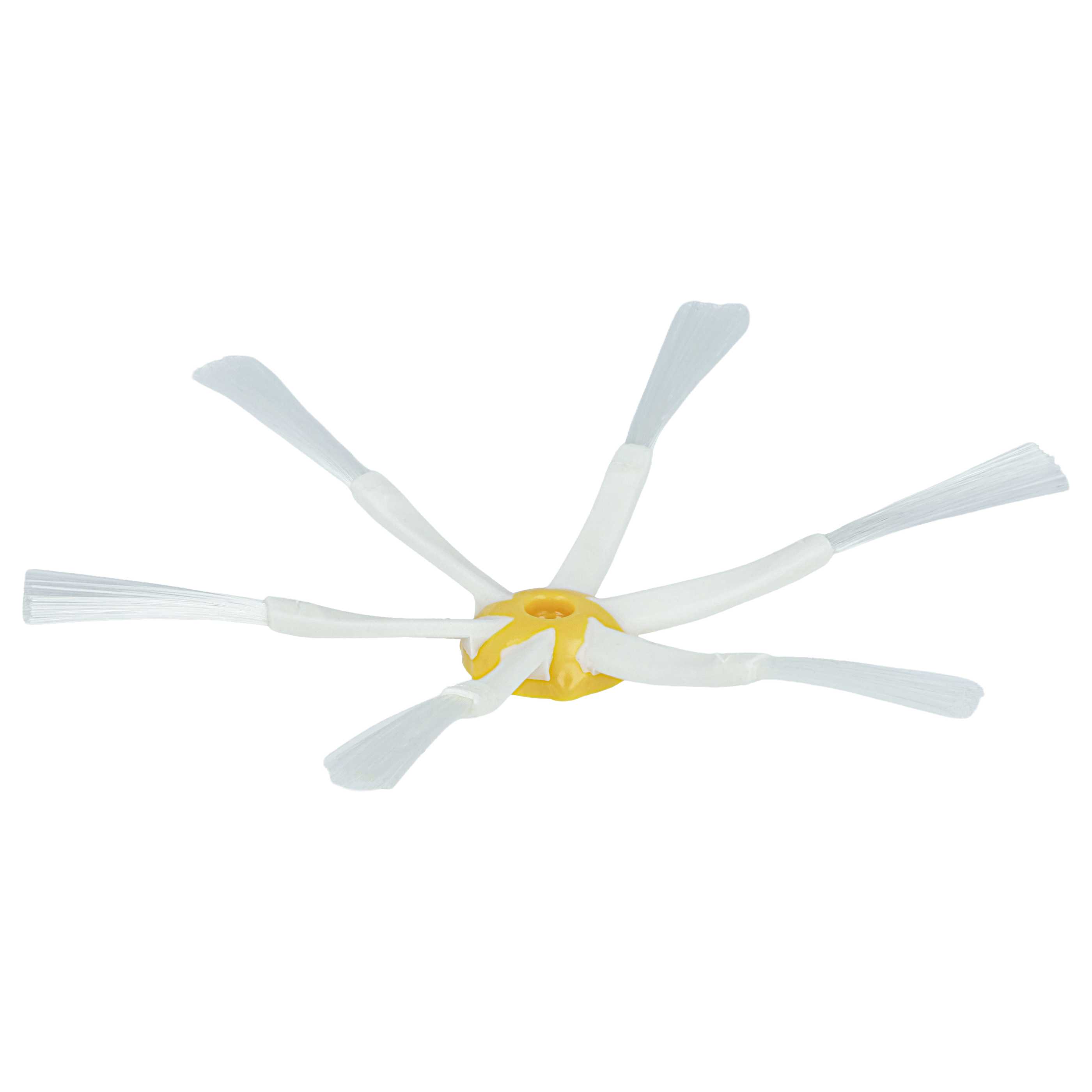 3x Spazzola laterale a 6 bracci per robot aspirapolvere iRobot Roomba 616, 621, 651, 765 - bianco / giallo
