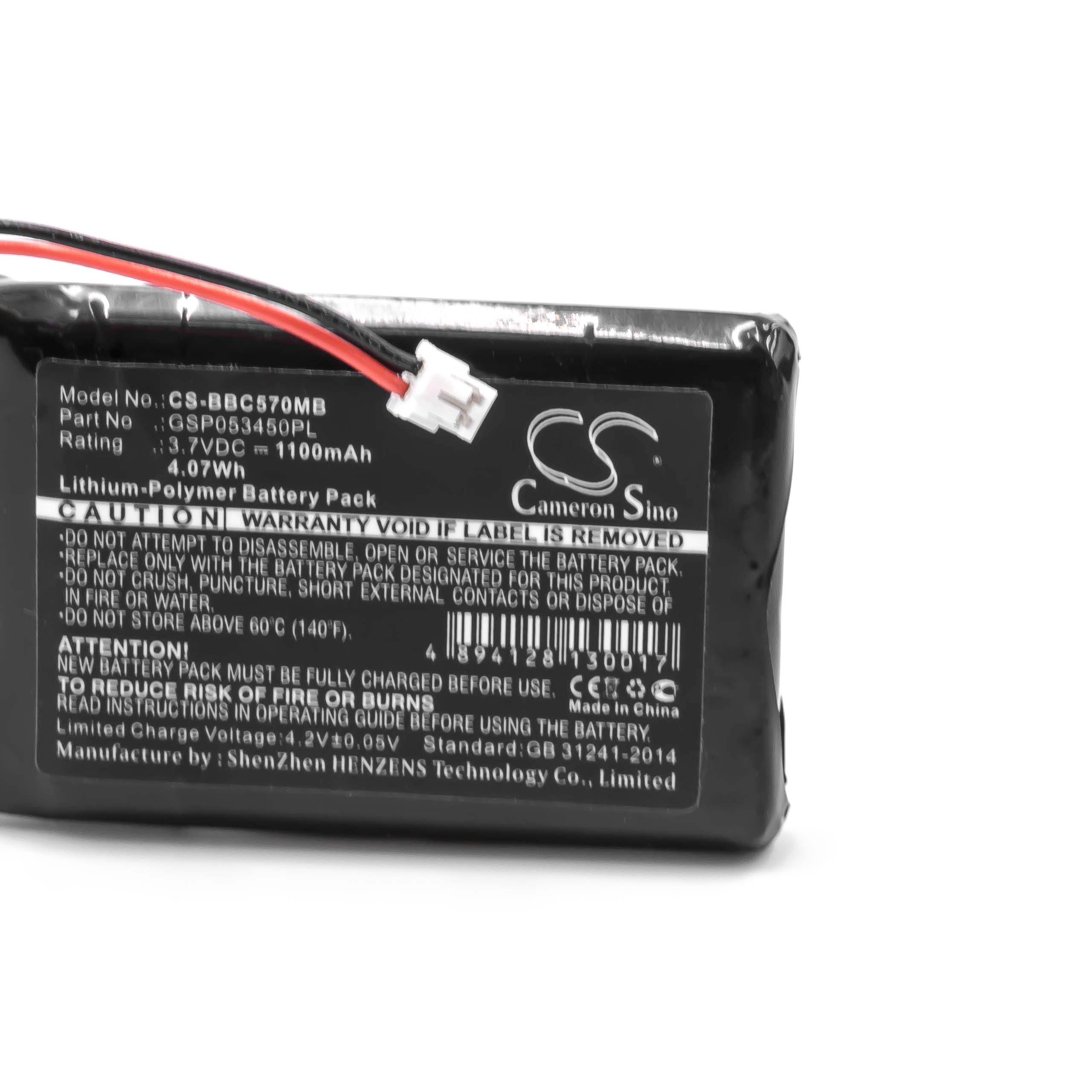 Batterie remplace NeoNate GSP053450PL pour moniteur bébé - 1100mAh 3,7V Li-polymère