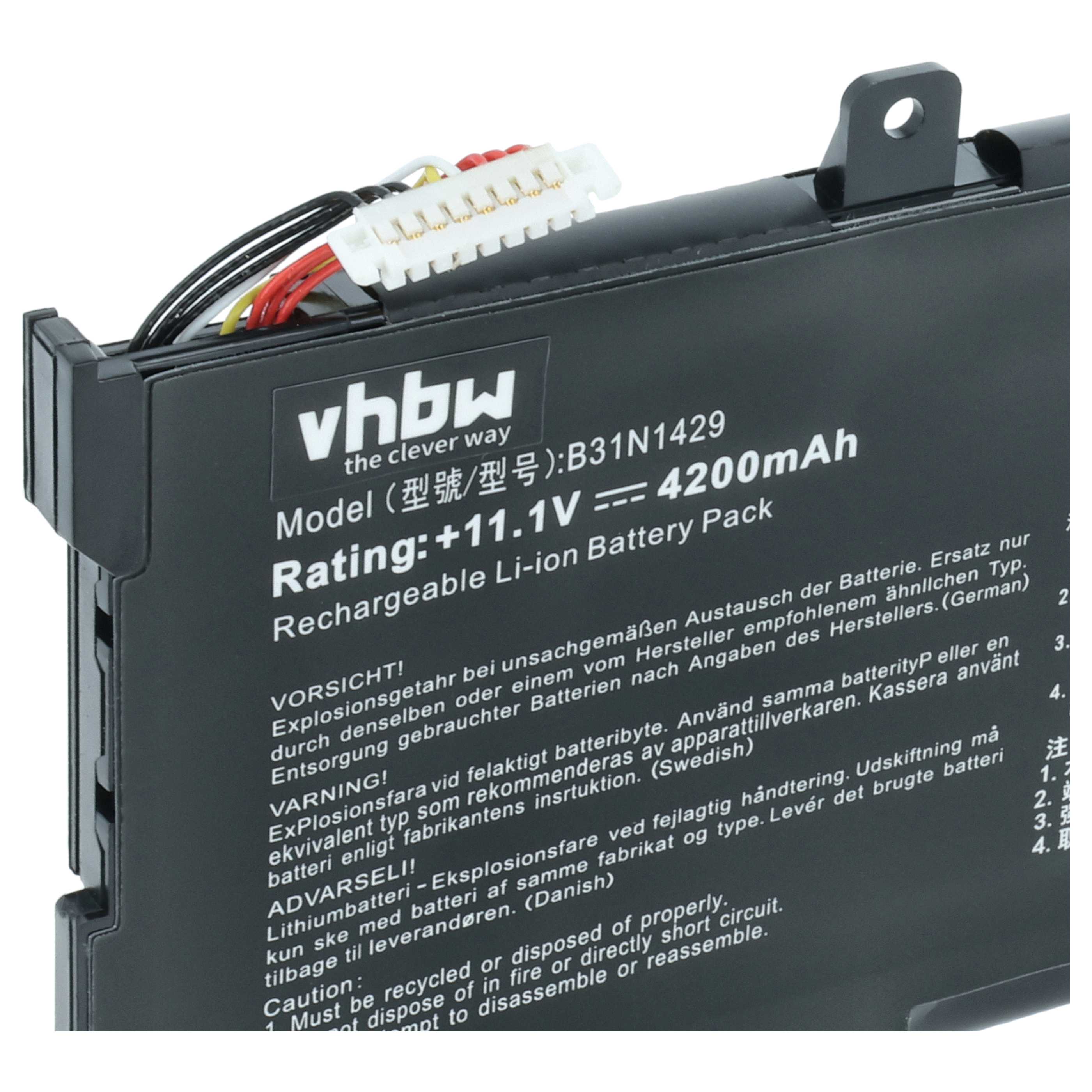 Akumulator do laptopa zamiennik Asus 0B200-01460000, B31N1429, 0B200-01460100 - 4200 mAh 11,1 V LiPo, czarny