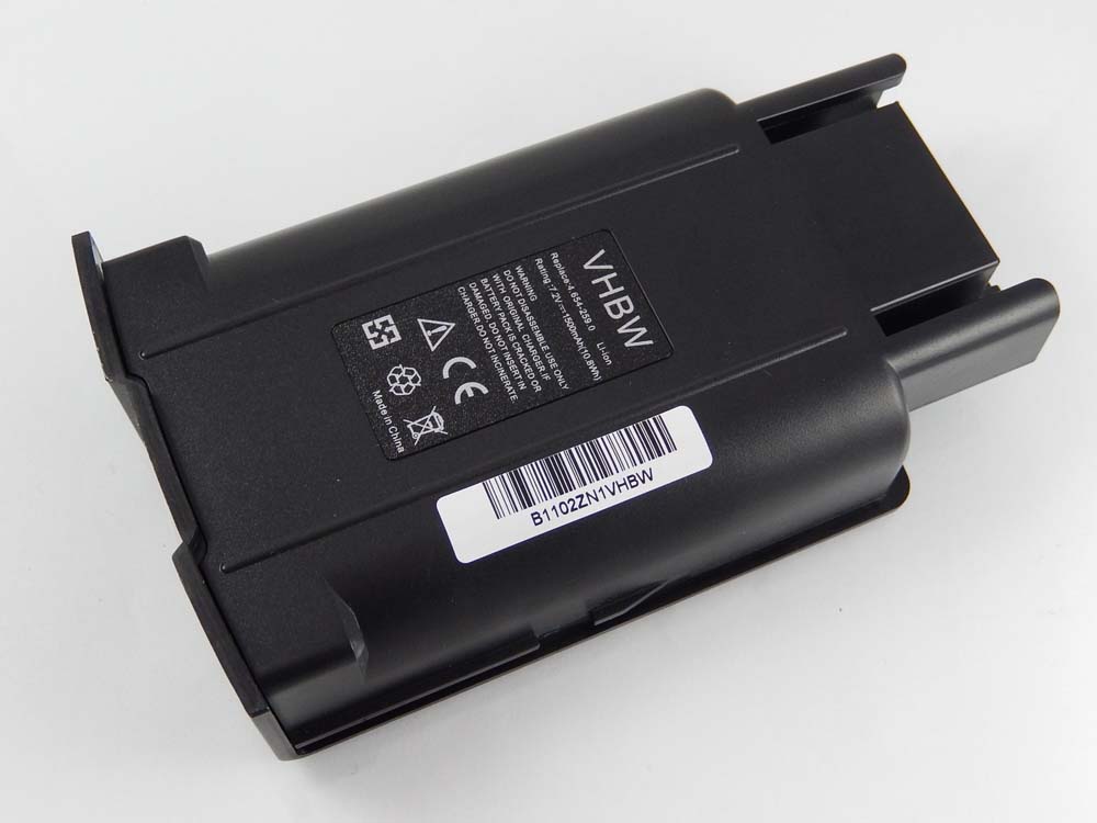Batería reemplaza Kärcher 4.654-259.0 para robot doméstico Windsor/Kärcher - 1500 mAh 7,2 V Li-Ion negro