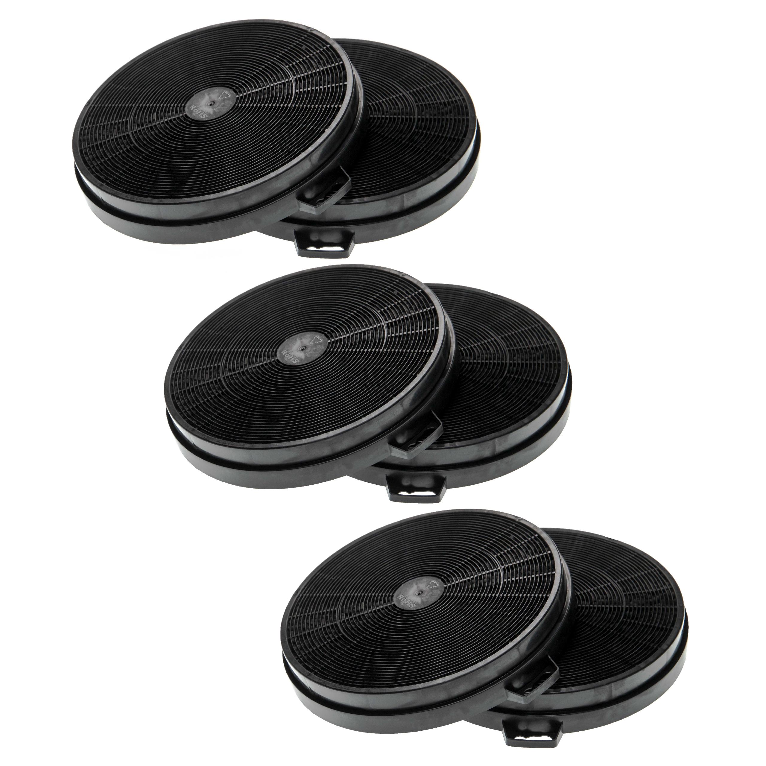 6x Filtres à charbon actif remplace AEG 902793719 pour hotte Zanussi