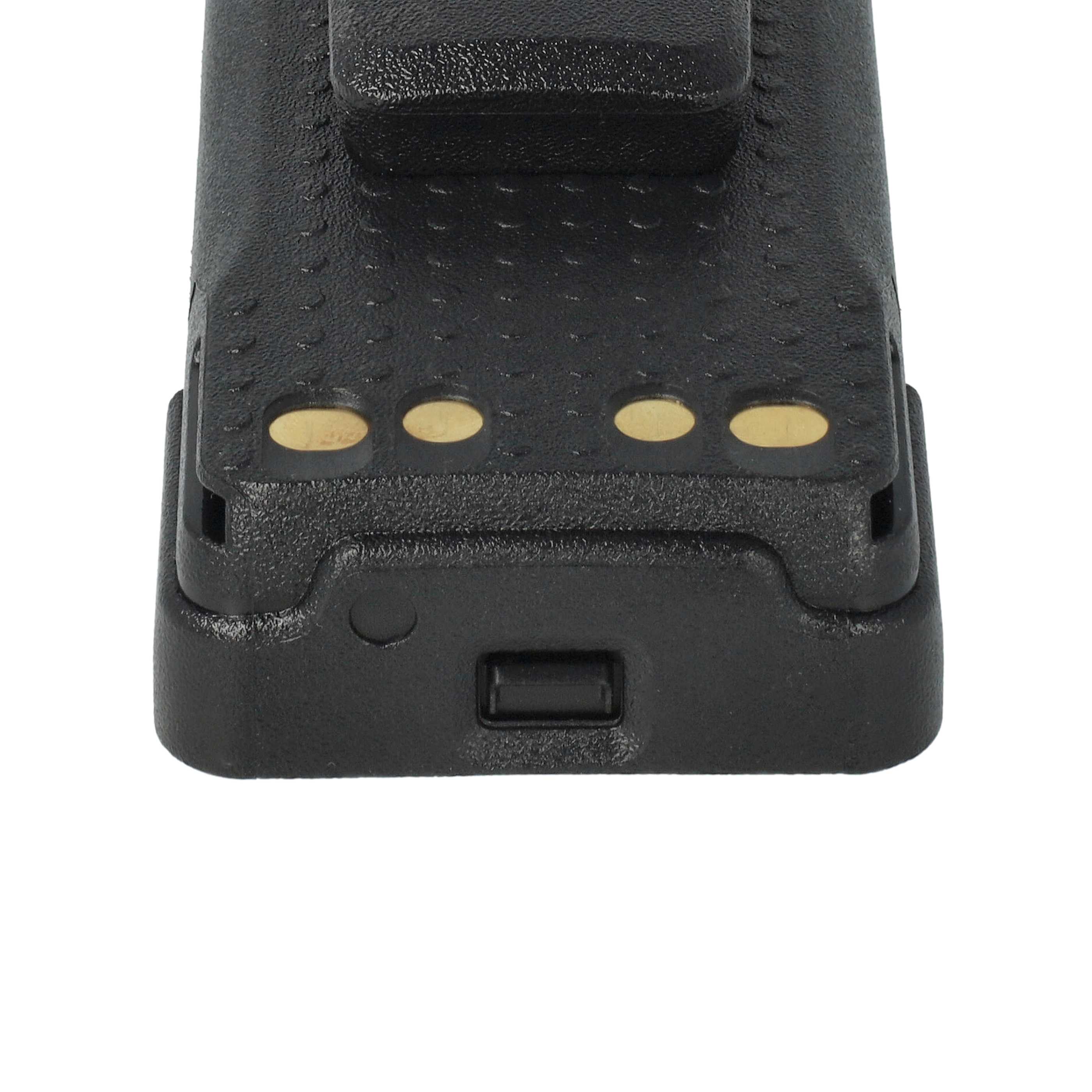 Radio 10x Battery replaces Motorola PMNN4406, PMNN4406BR, PMNN4409 - 3000 mAh 7.4 V Li-Ion + Belt Clip