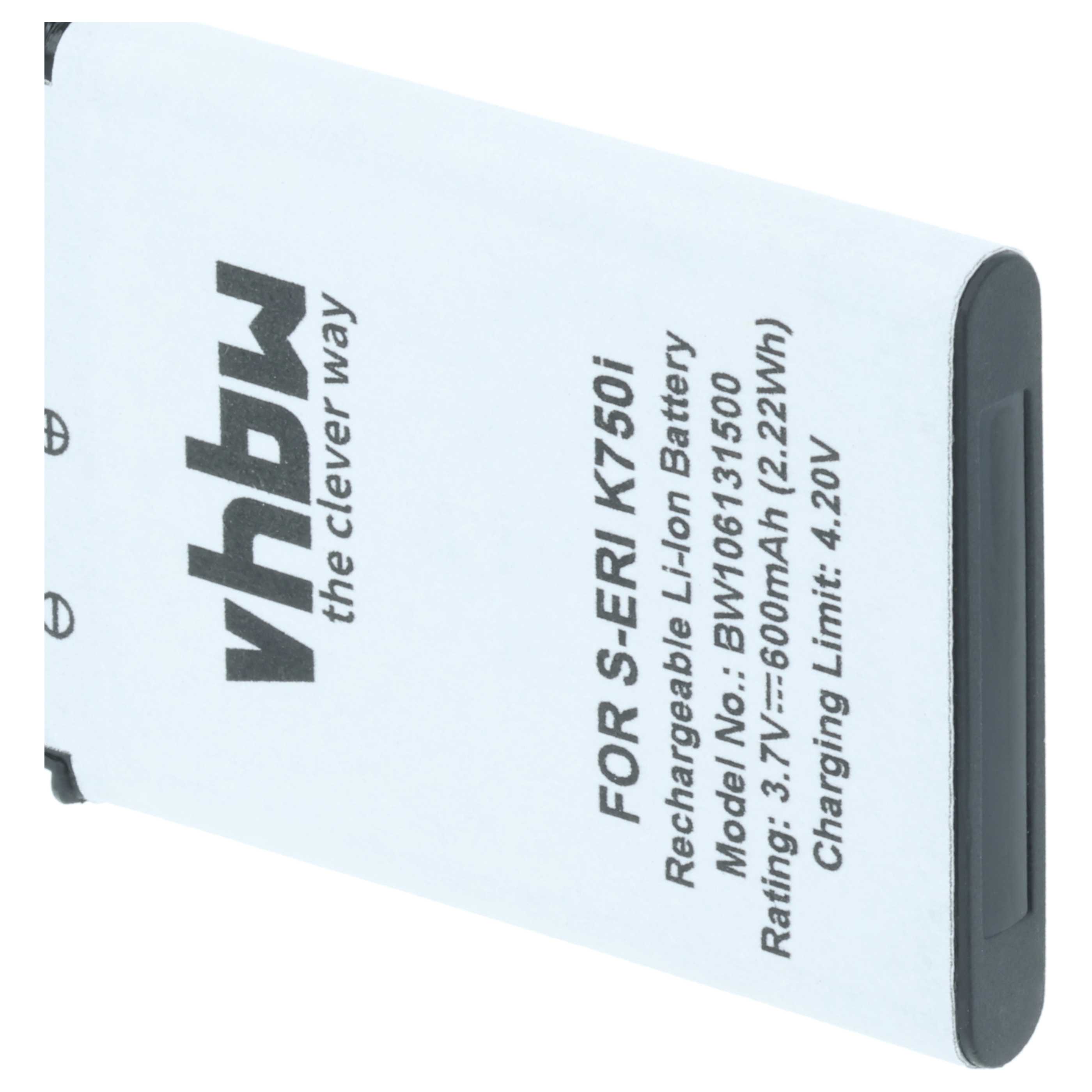 Akumulator do telefonu smartfona zamiennik Sony-Ericsson BST-37 - 600 mAh 3,7 V Li-Ion
