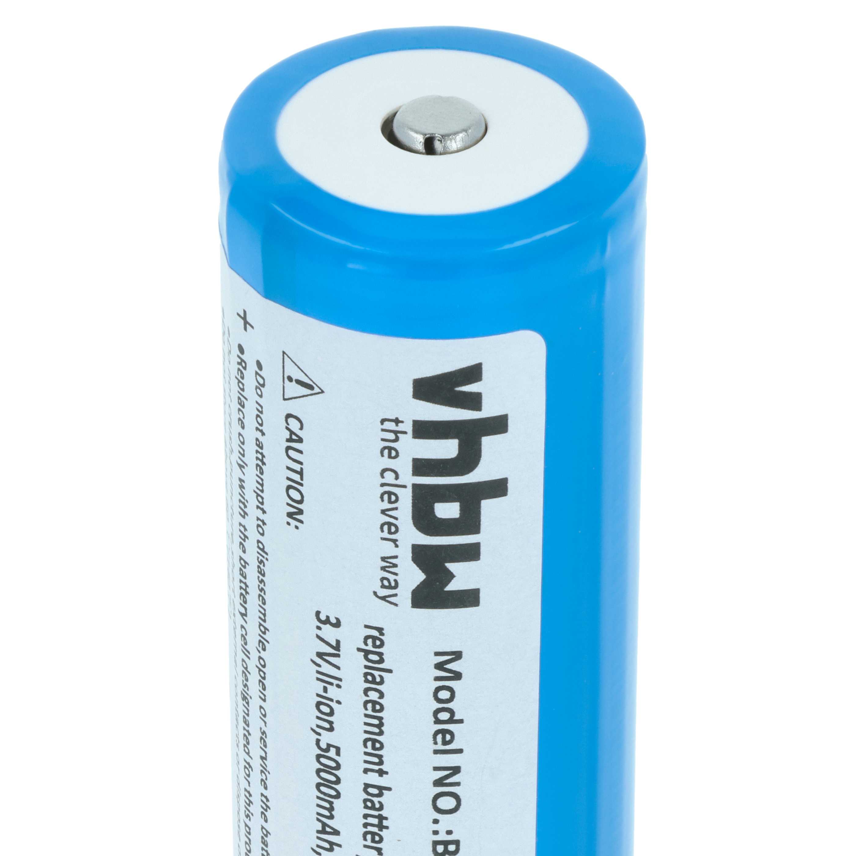 Torch - 2x Battery replaces Ledlenser 501002, 04058205009263, 26650 - 5 Ah 3.7 V Li-Ion