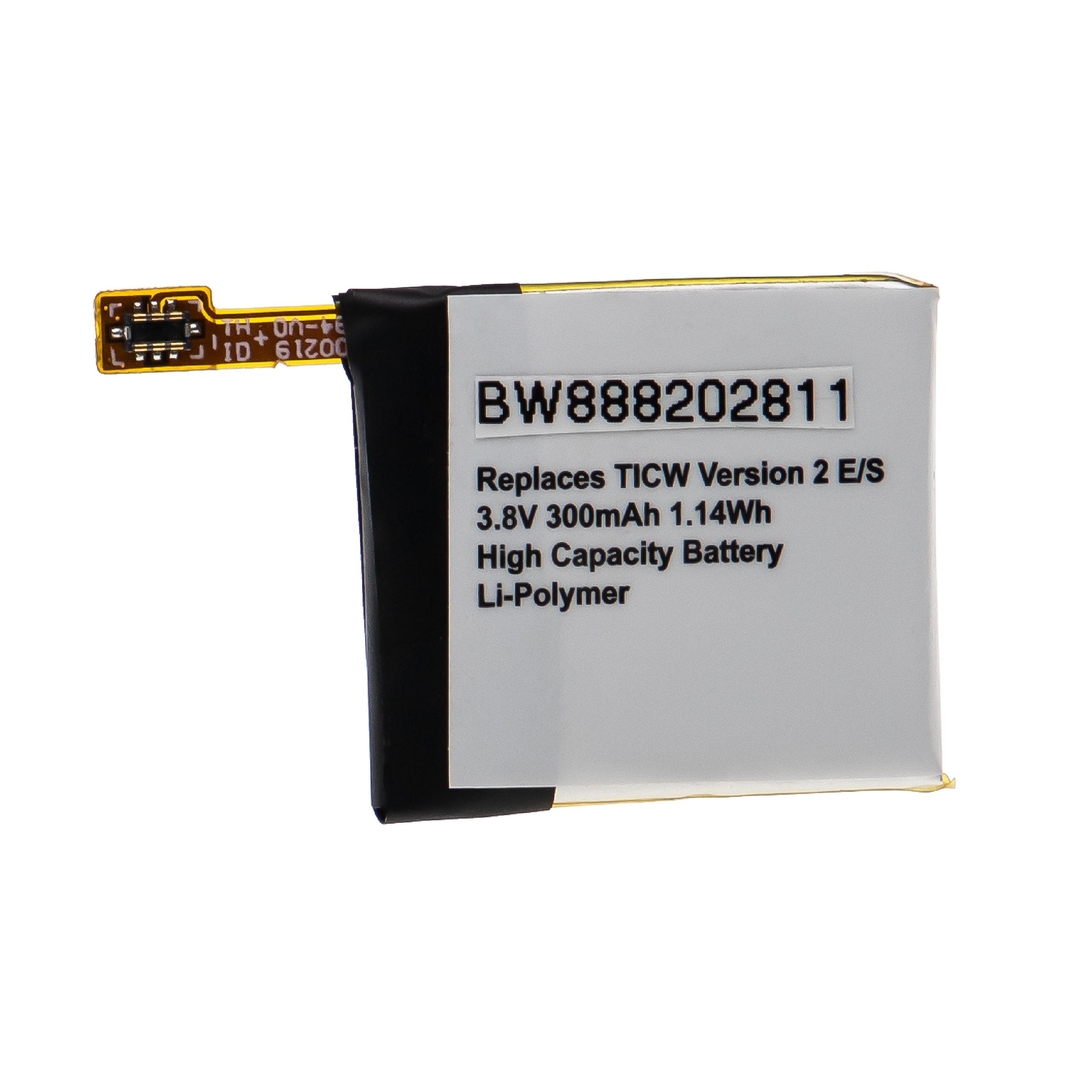 Batteria sostituisce TicWatch SP382728SE per smartwatch TicWatch - 300mAh 3,8V Li-Poly