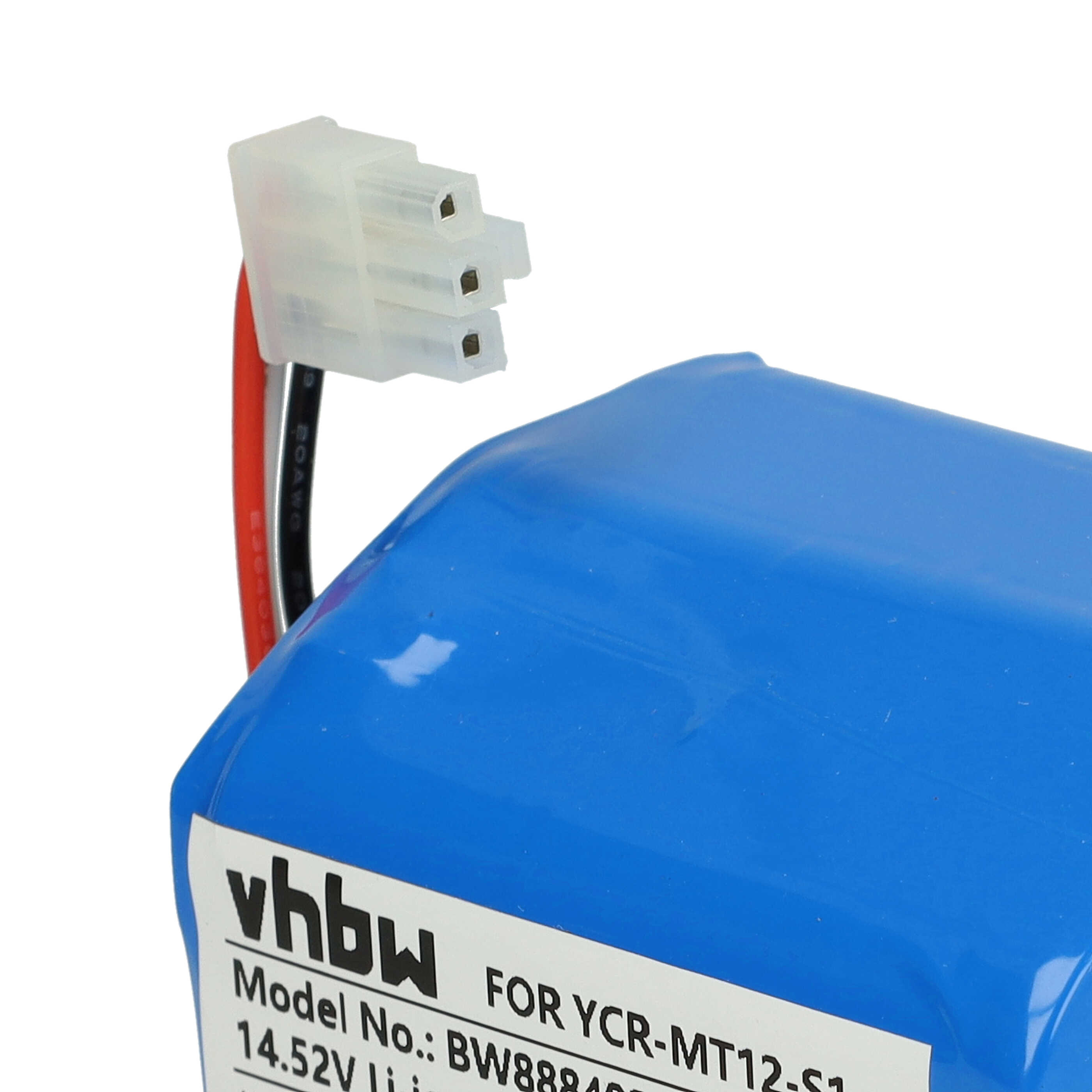 Batterie remplace iClebo YCR-M07-20W, YCR-MT12-S1 pour robot aspirateur - 6000mAh 14,52V Li-ion