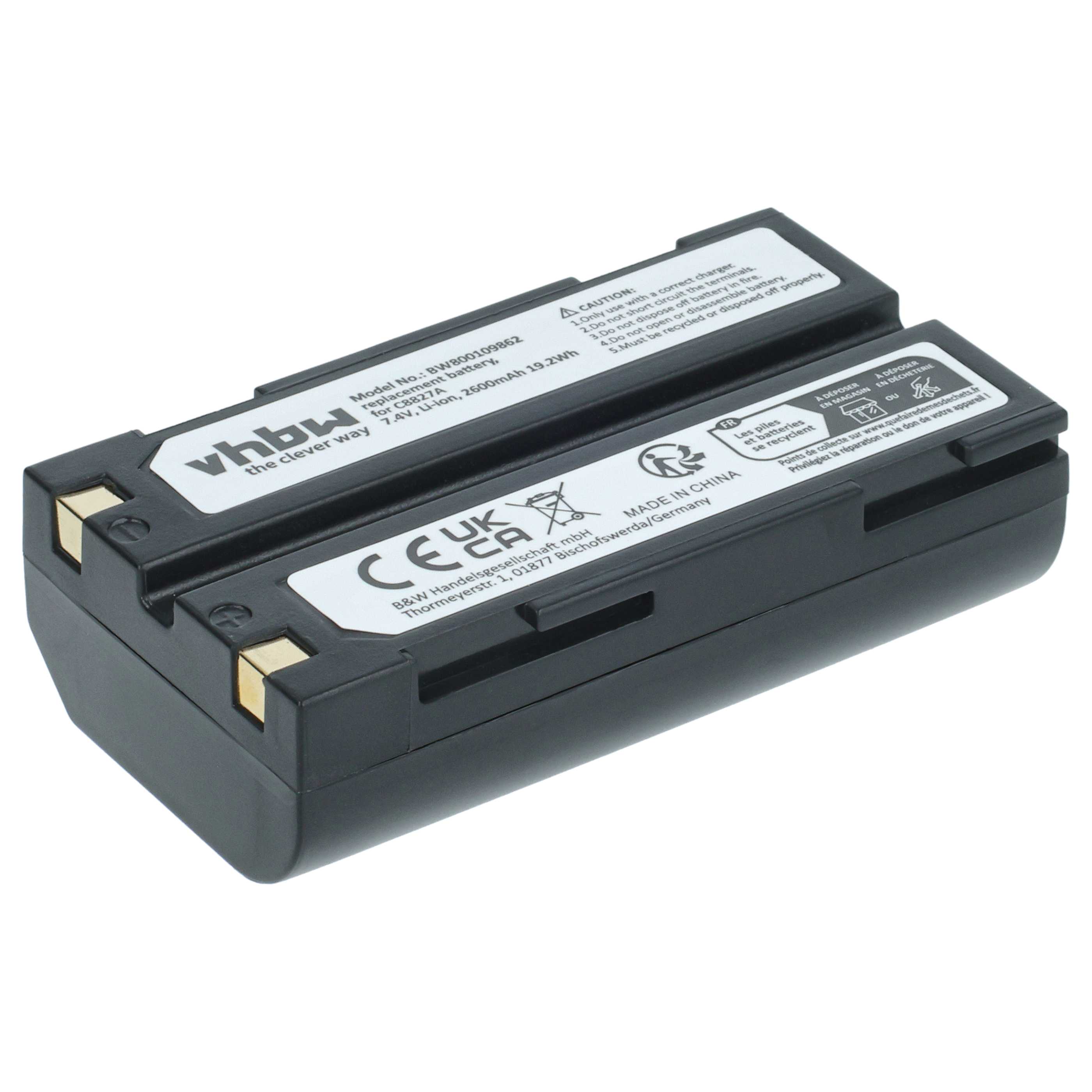 Battery replaces CHC 1906110059 - 2600mAh, 7.4V, Li-Ion