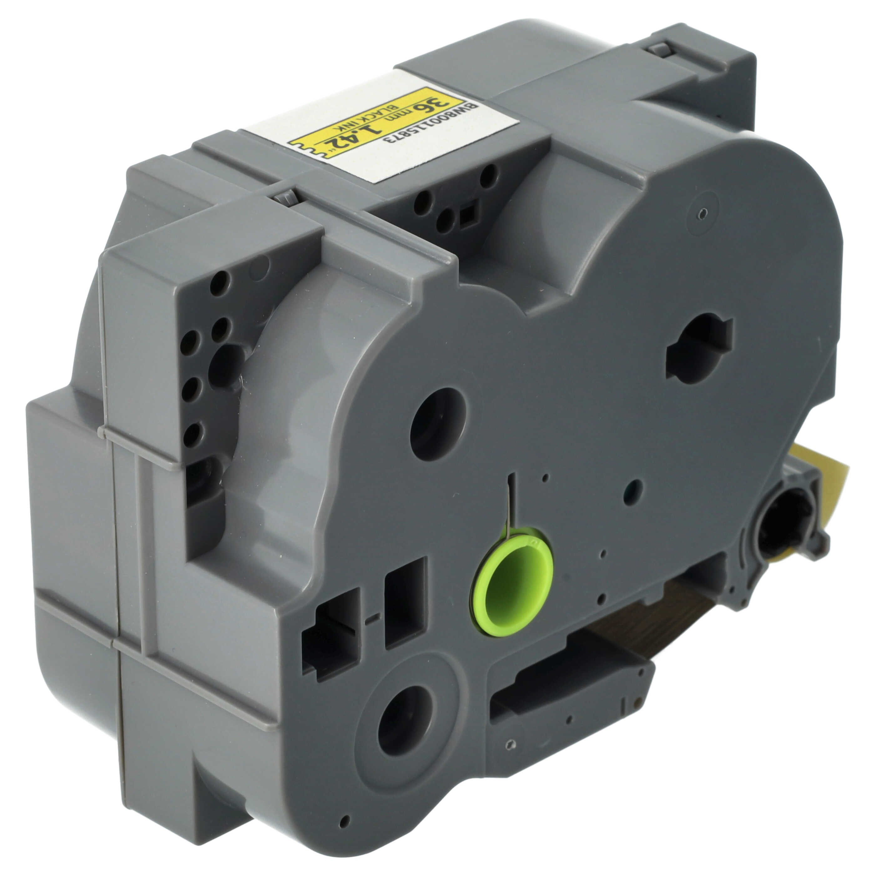 Label Tape as Replacement for Brother HGE-661 - 36 mm Black to Yellow, plastic