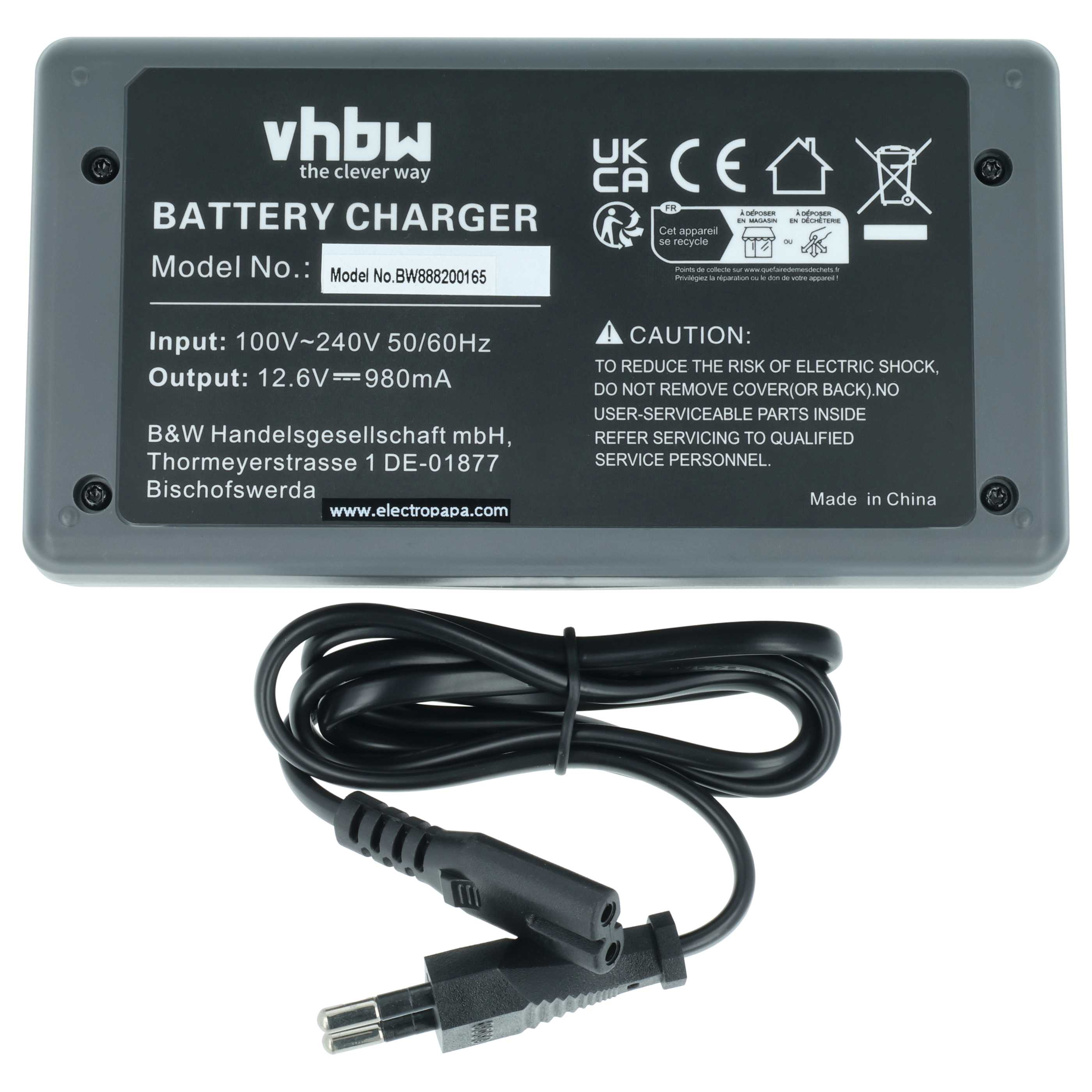 Battery Charger replaces Nikon MH-26 for Nikon Digital Camera - 1.2 A