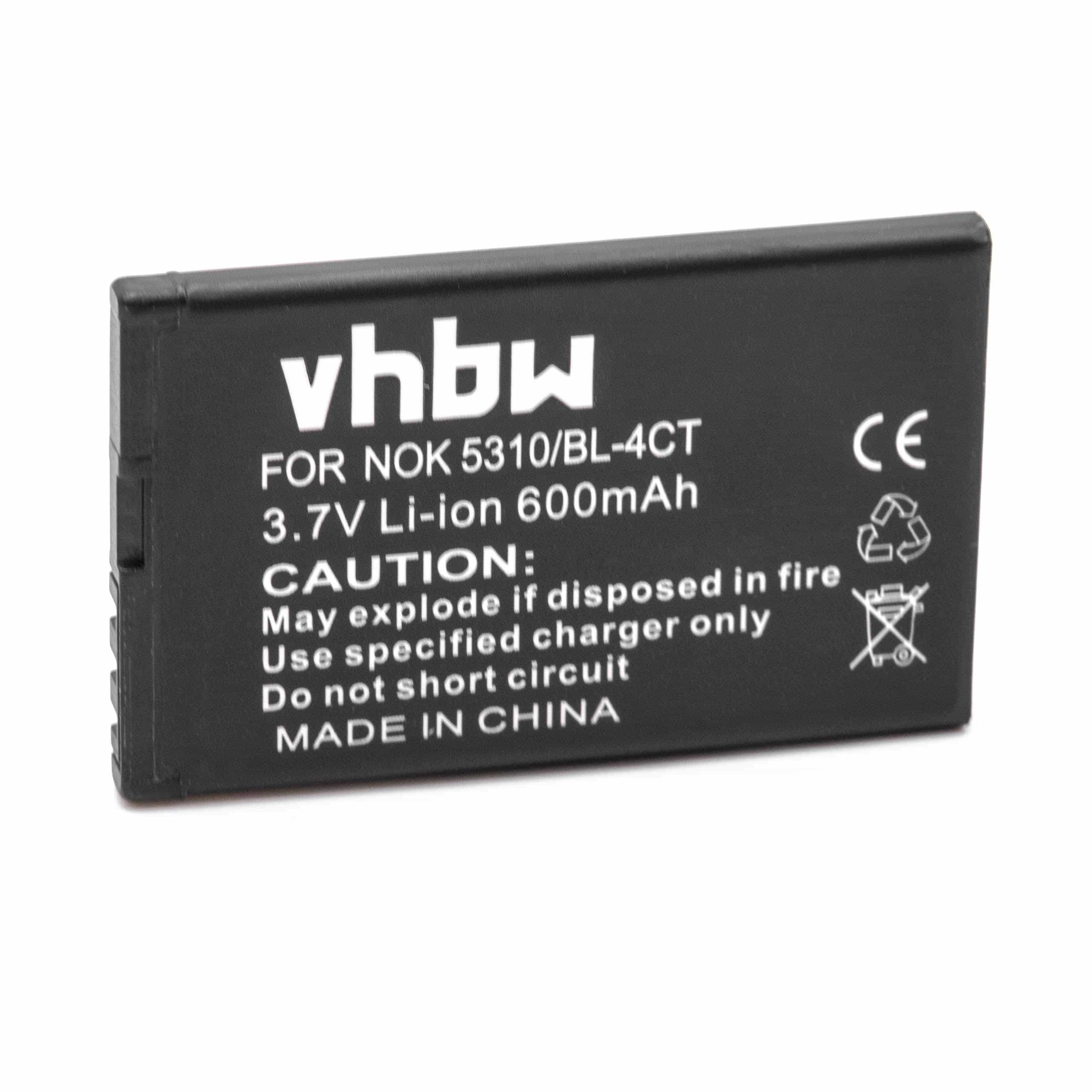 Mobile Phone Battery Replacement for Nokia BL-4CT - 600mAh 3.7V Li-ion