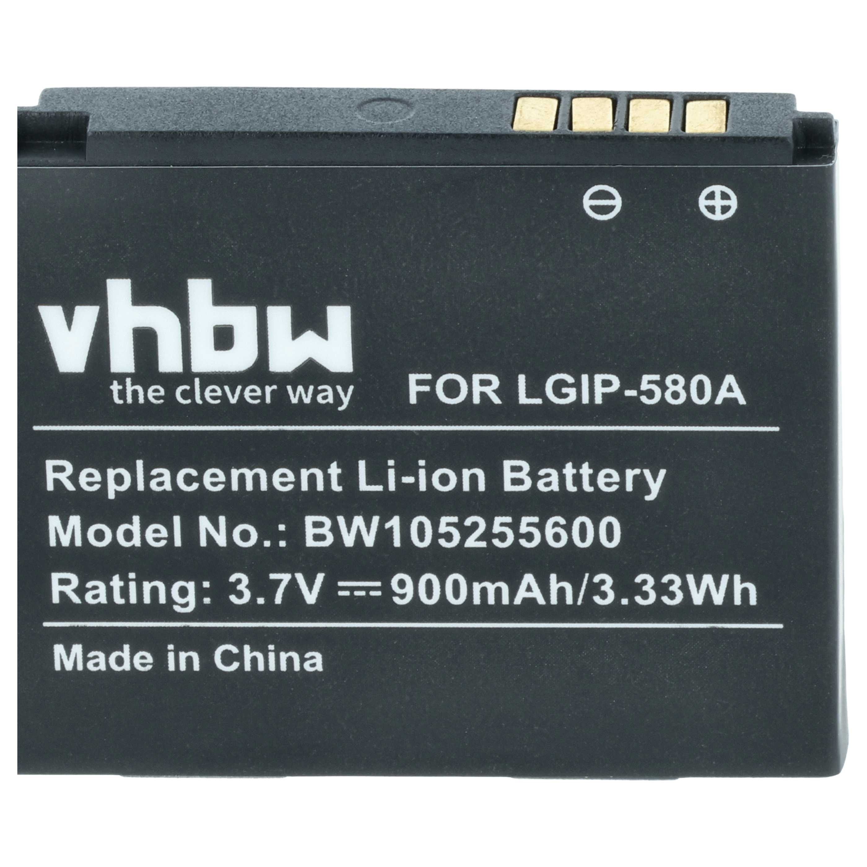 Batteria sostituisce LG LGIP-580A per cellulare - 700mAh 3,7V Li-Ion 