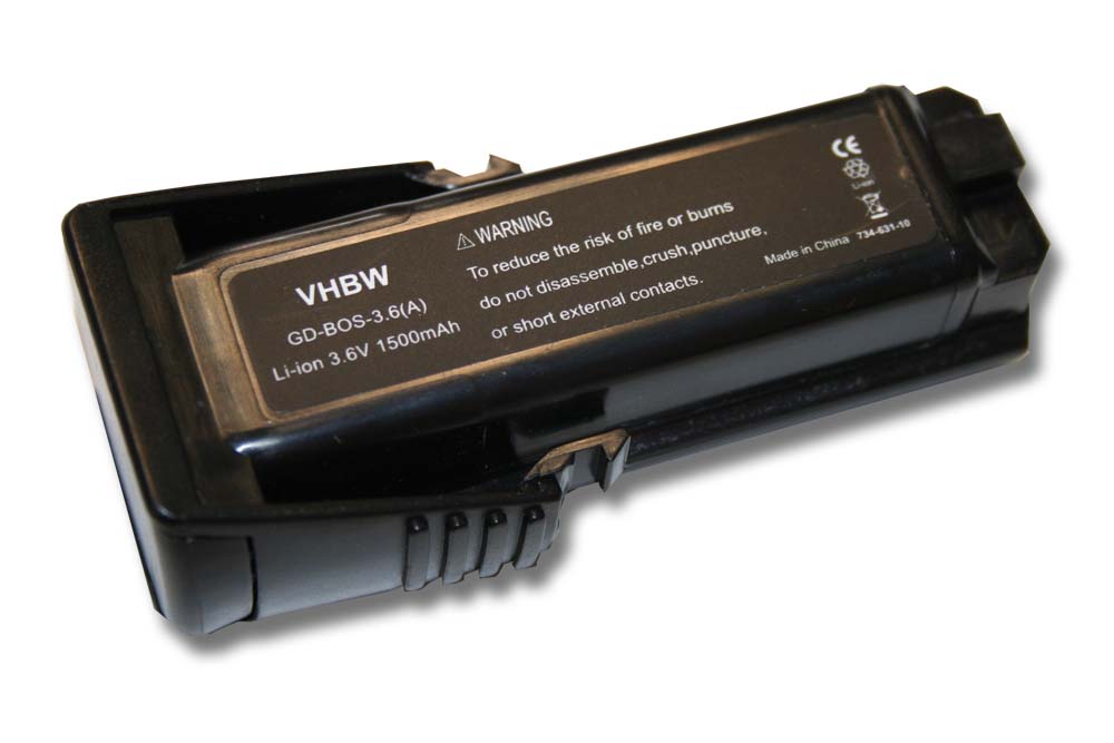 Batterie remplace Bosch BAT504, 2 607 336 242 pour outil électrique - 1500 mAh, 3,6 V, Li-ion