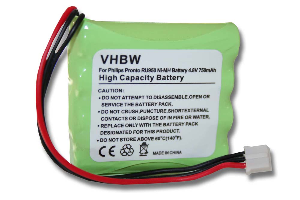 Remote Control Battery Replacement for Philips 2422 526 00148, 8100 911 02101, 310420051271 - 750mAh 4.8V NiMH