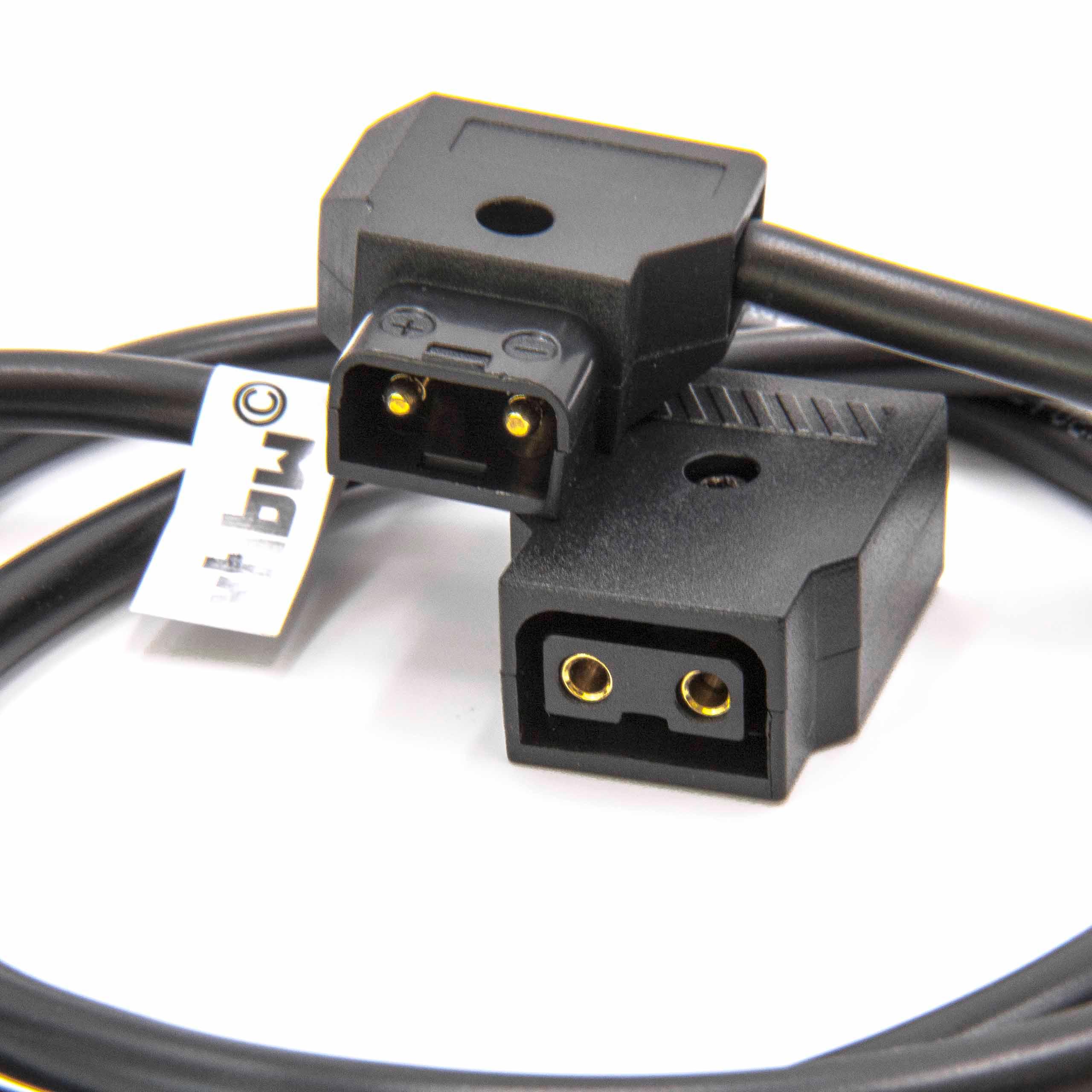 Adapter Cable D-Tap (male) to 1x D-Tap (female) suitable for Anton Bauer D-Tap, Dionic Camera - 1 m Black