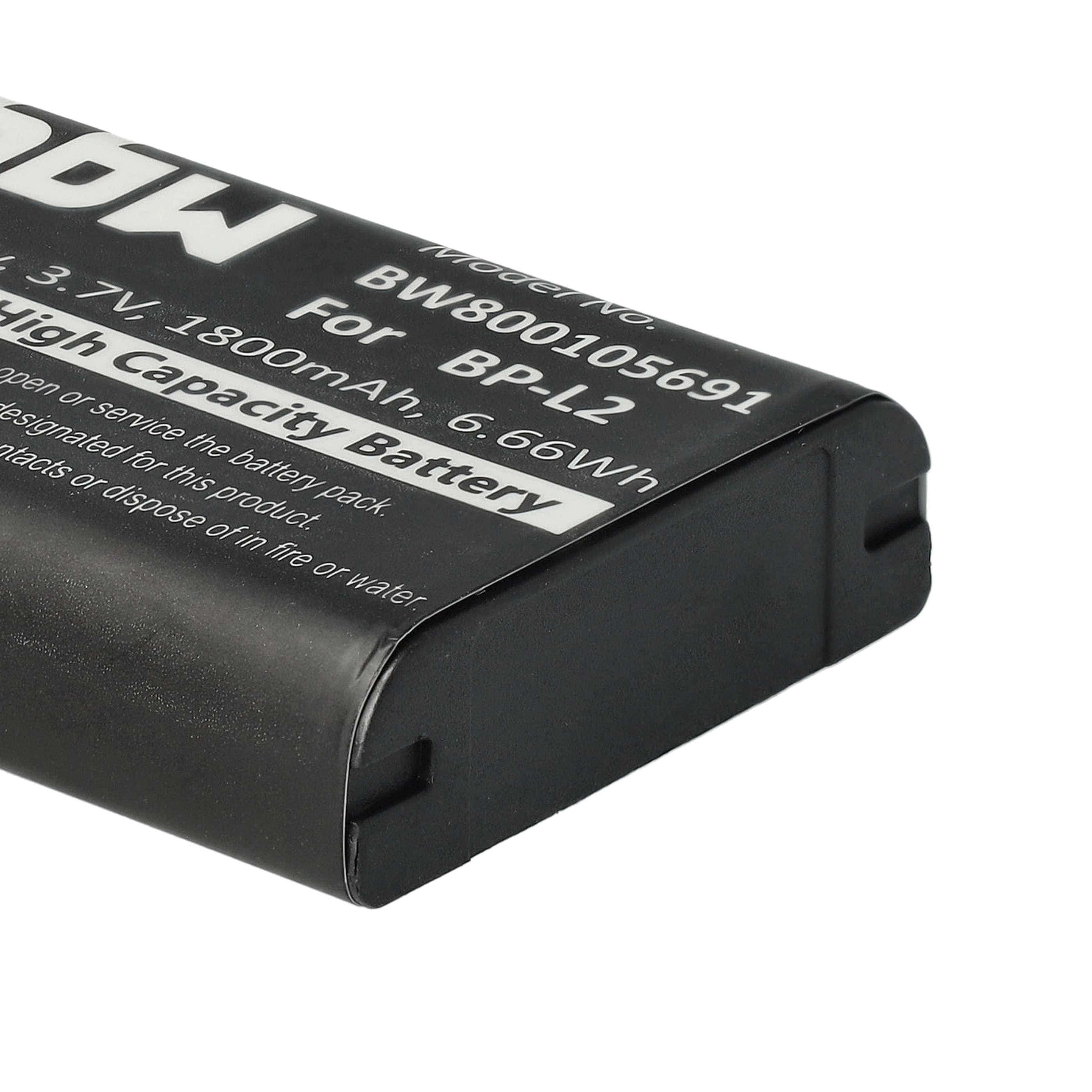 Dictaphone Battery replaces BP-L2 - 1800 mAh 3.7 V Li-Ion