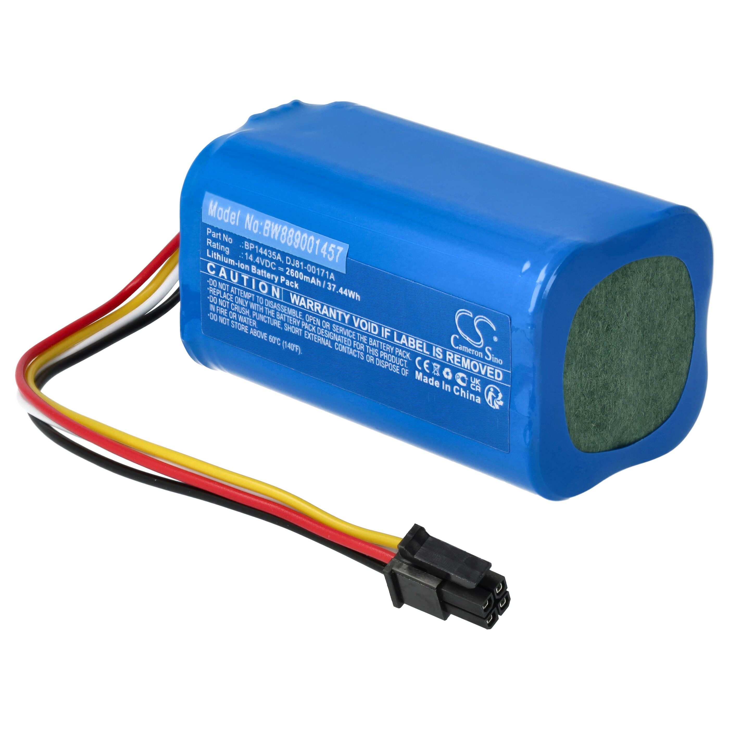 Battery Replacement for Eureka/Midea BP14435A for - 2600mAh, 14.4V, Li-Ion