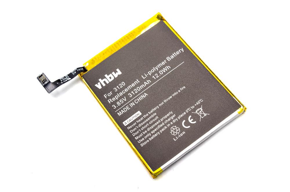 Batteria sostituisce BQ 3120 per cellulare BQ - 3120mAh 3,85V Li-Poly