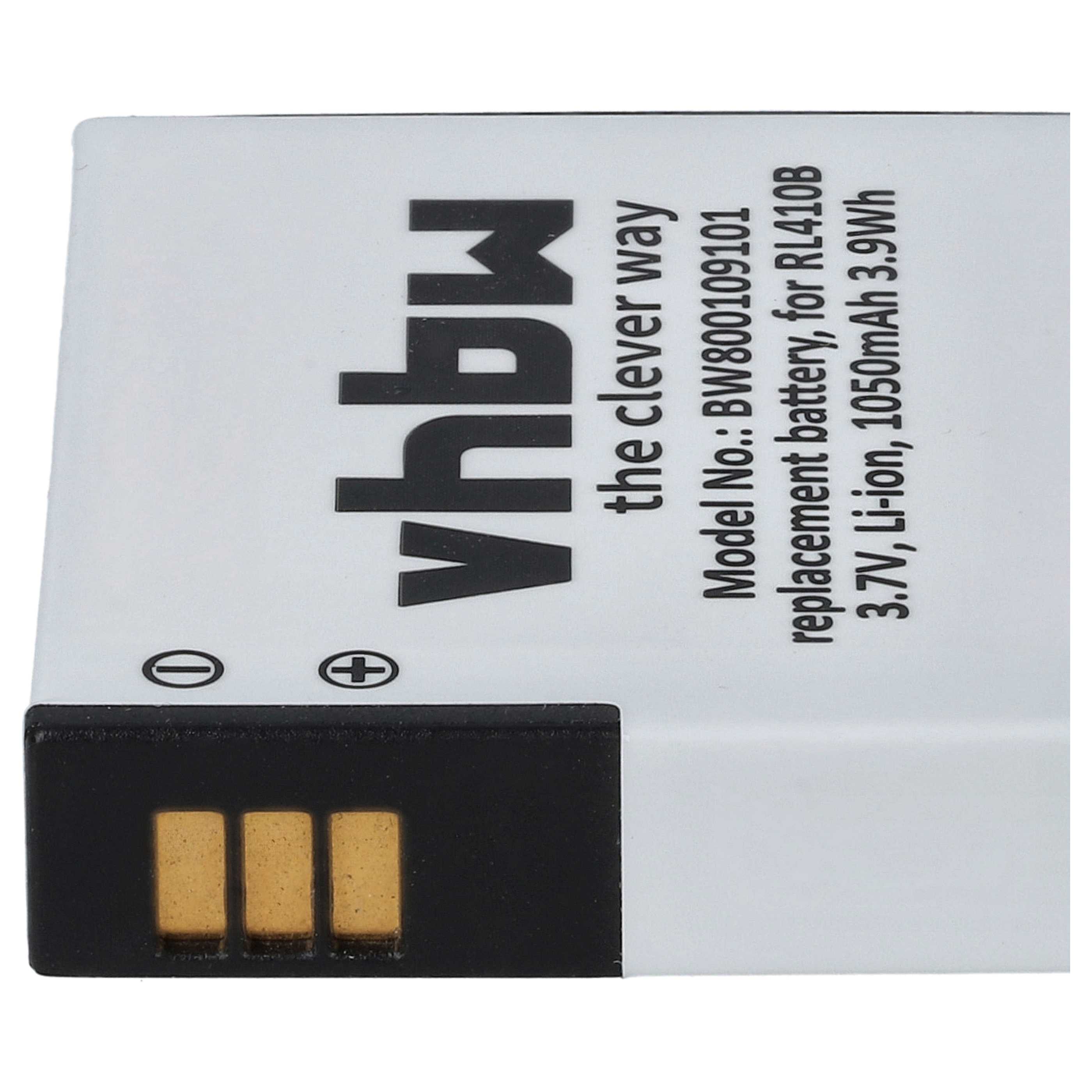 Battery replaces Rollei AC 410-420, RL410B - 1000mAh, 3.7V, Li-Ion