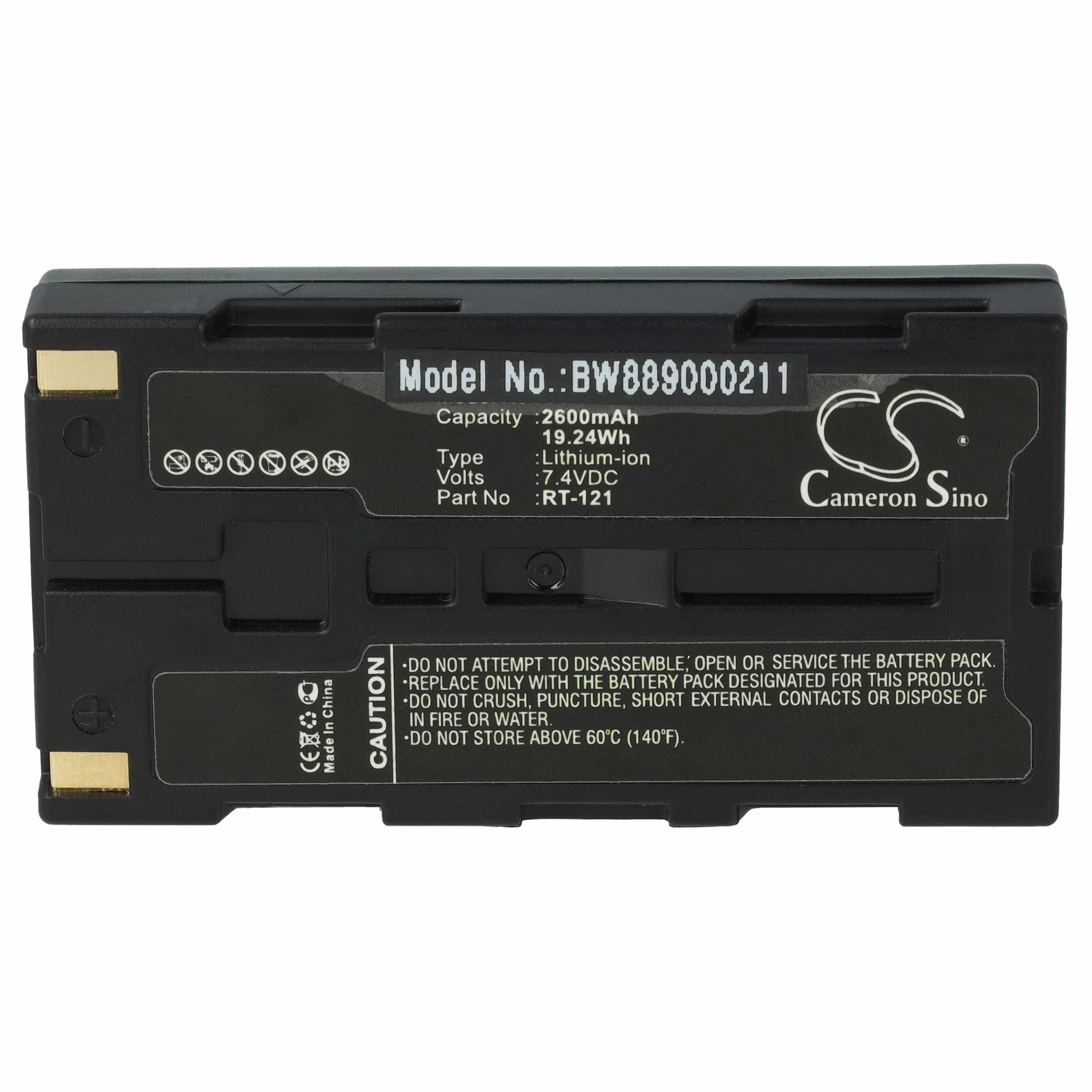 Medical Equipment Battery Replacement for Righton RT-121 - 2600 mAh 7.4 V Li-Ion