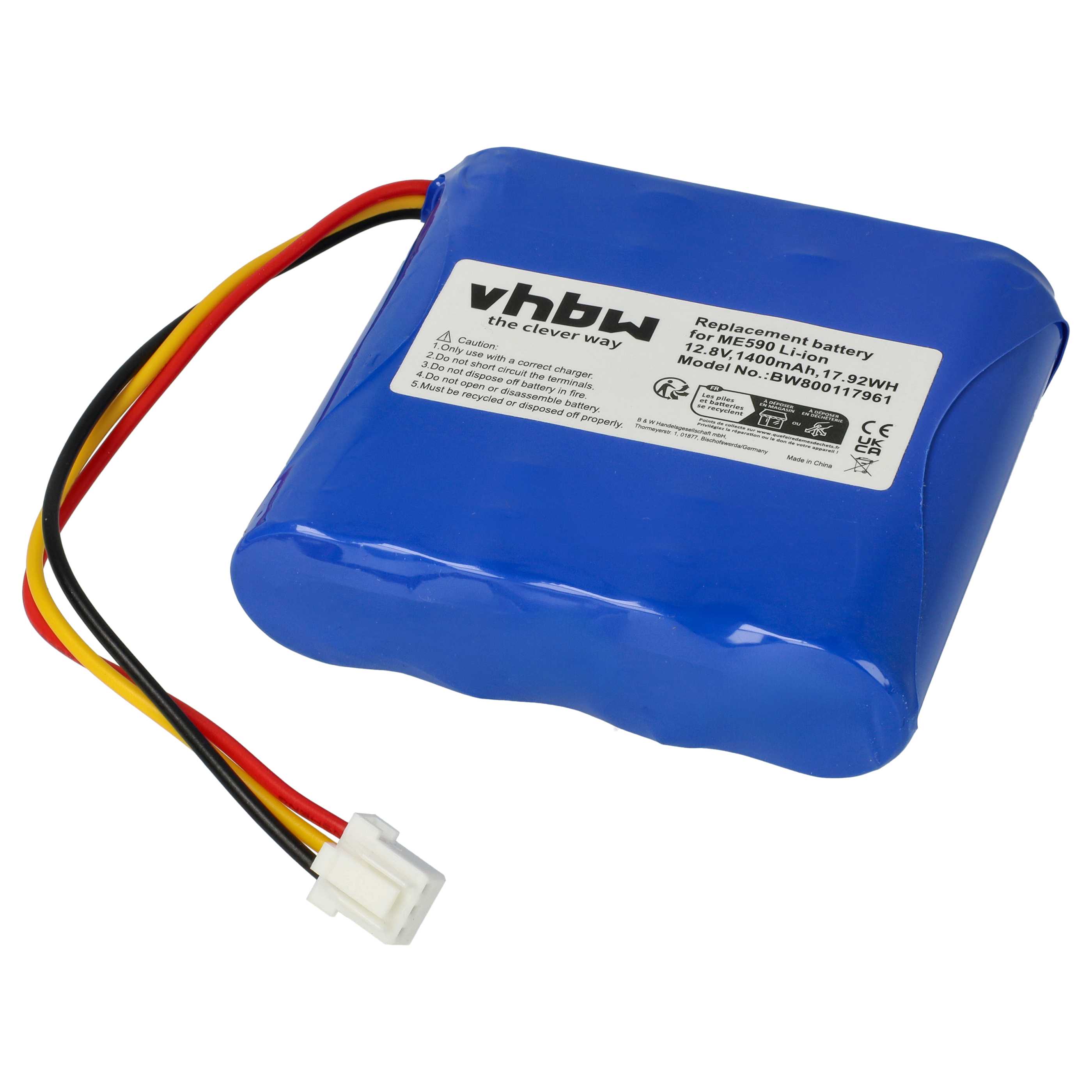Battery replaces Moneual 12J003633 for Moneual 1400mAh, 12.8V, LiFePO4