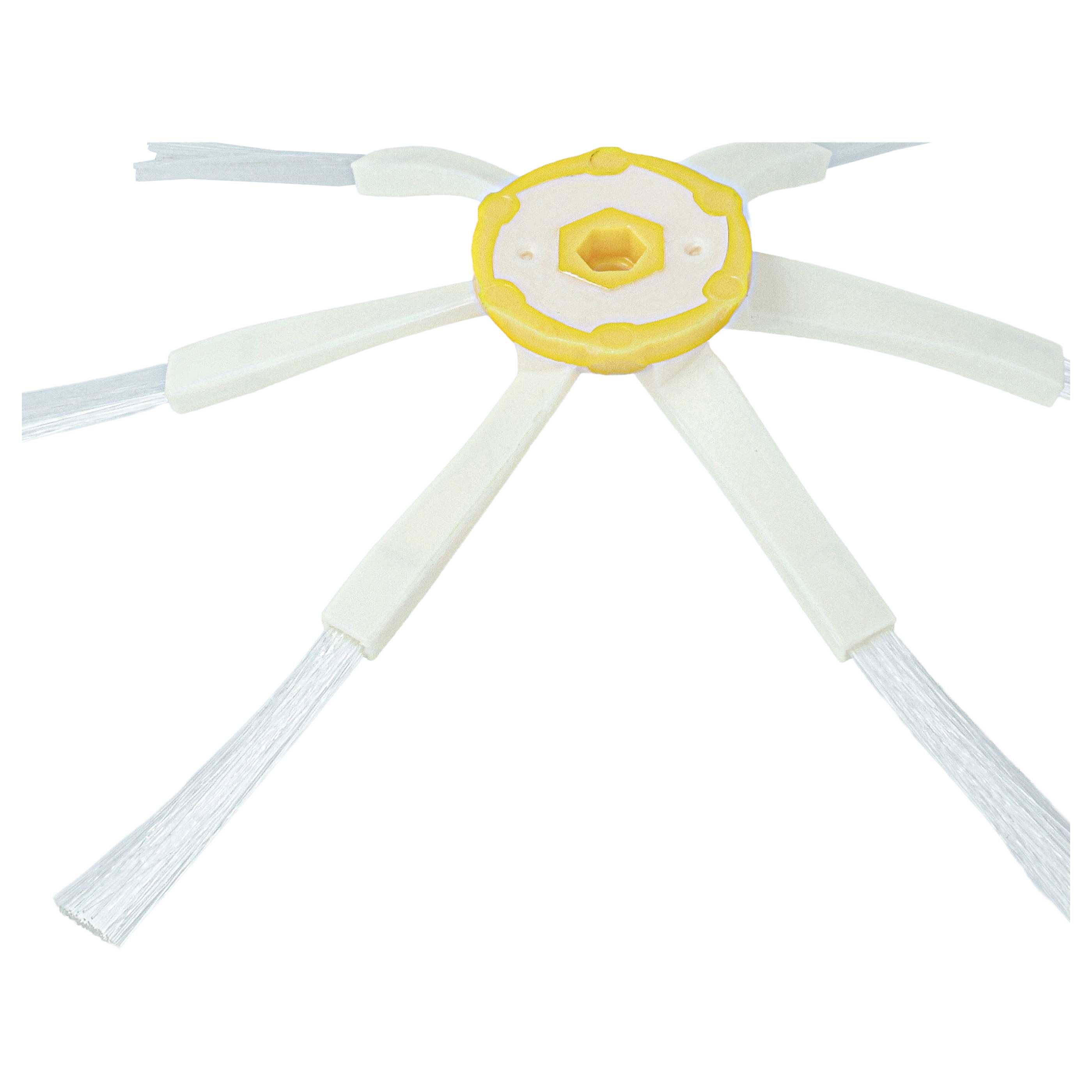 6x Side Brush suitable for iRobot Roomba 866, 886, 900, 980 Robot Vacuum Cleaner - 6-armed, white