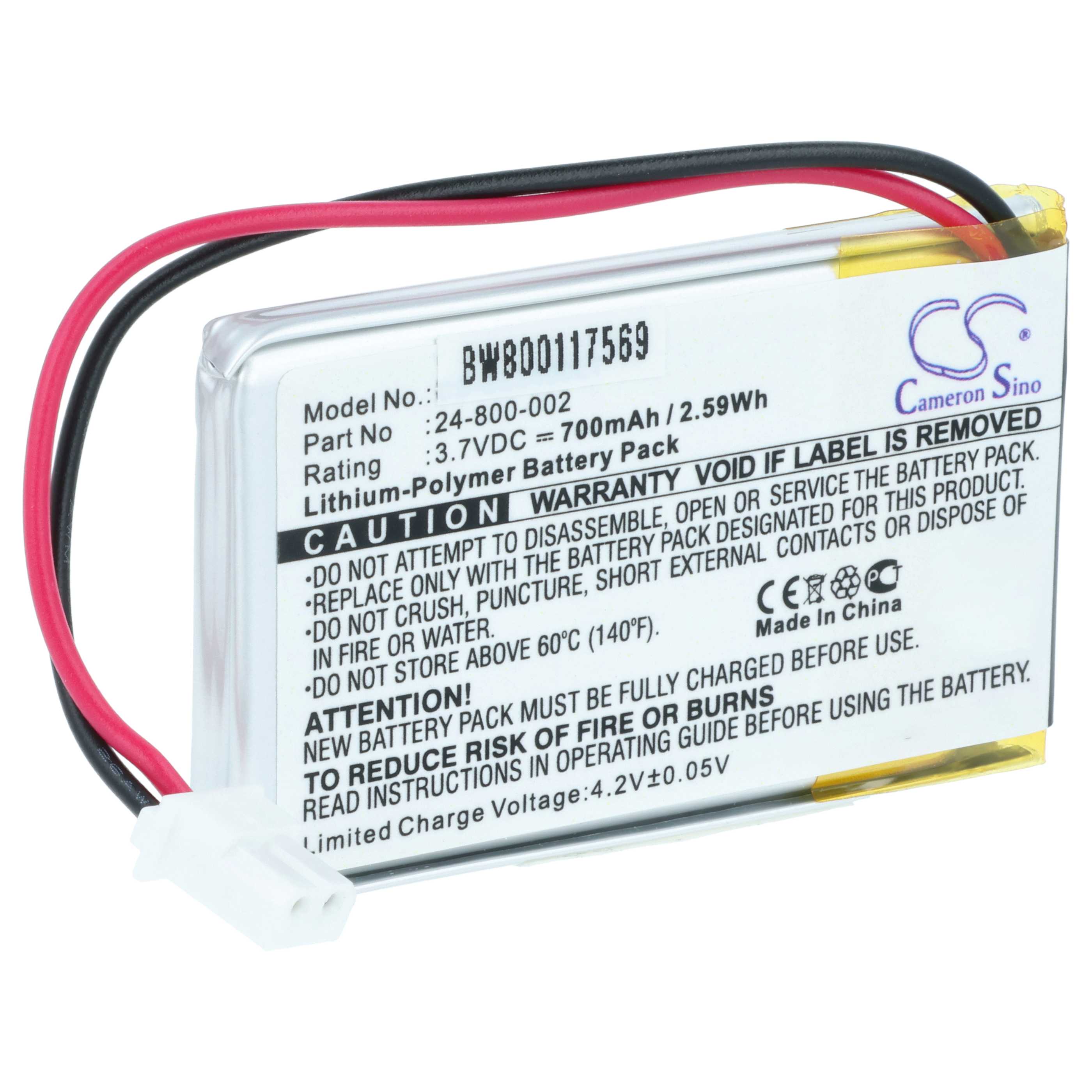 Akumulator do lampy solarnej zamiennik Solar LED Light 24-800-006, 24-800-002 - 700 mAh 3,7 V LiPo