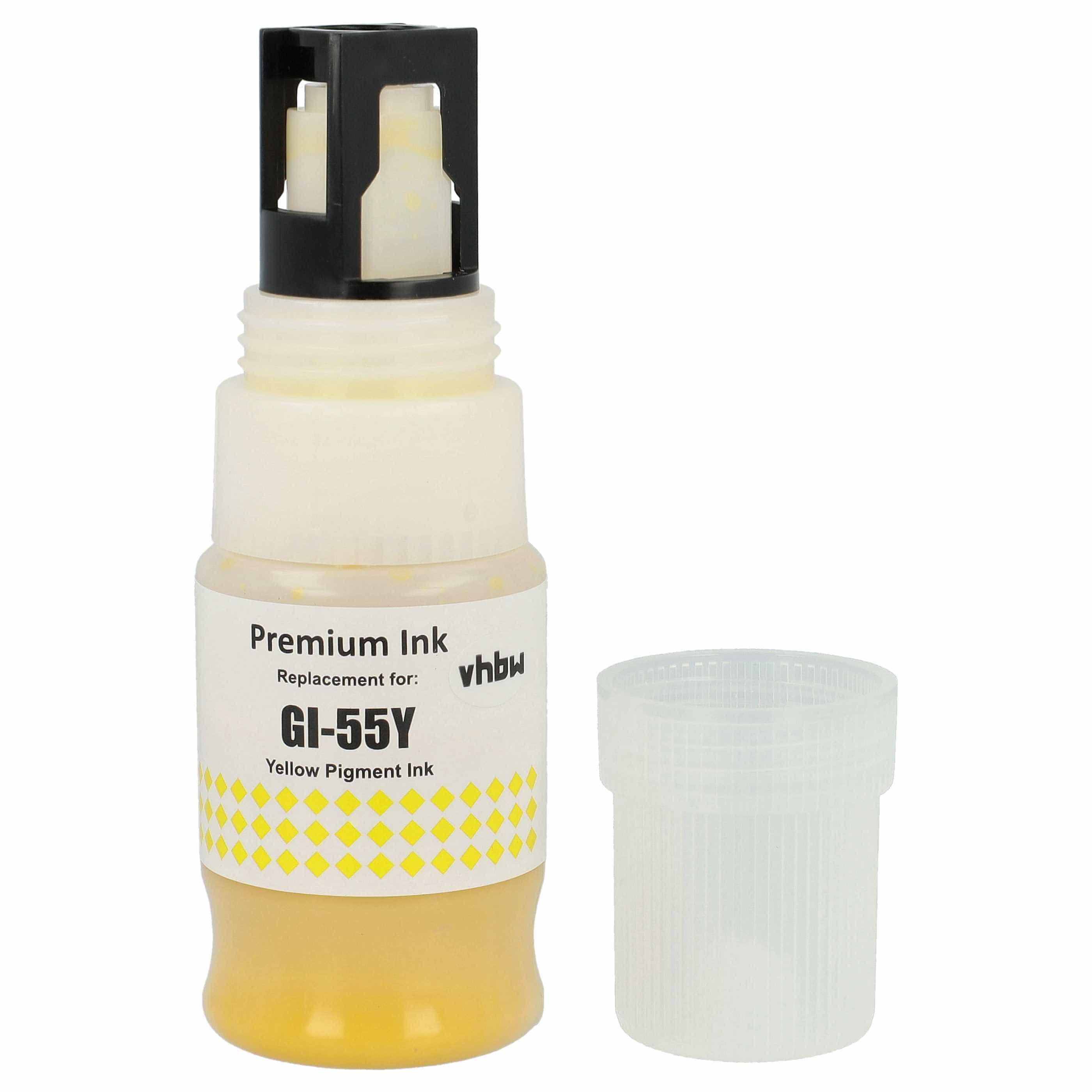 Nachfülltinte Gelb als Ersatz für Canon 6291C001, GI-55Y für Canon Drucker - Pigmentiert, 40ml