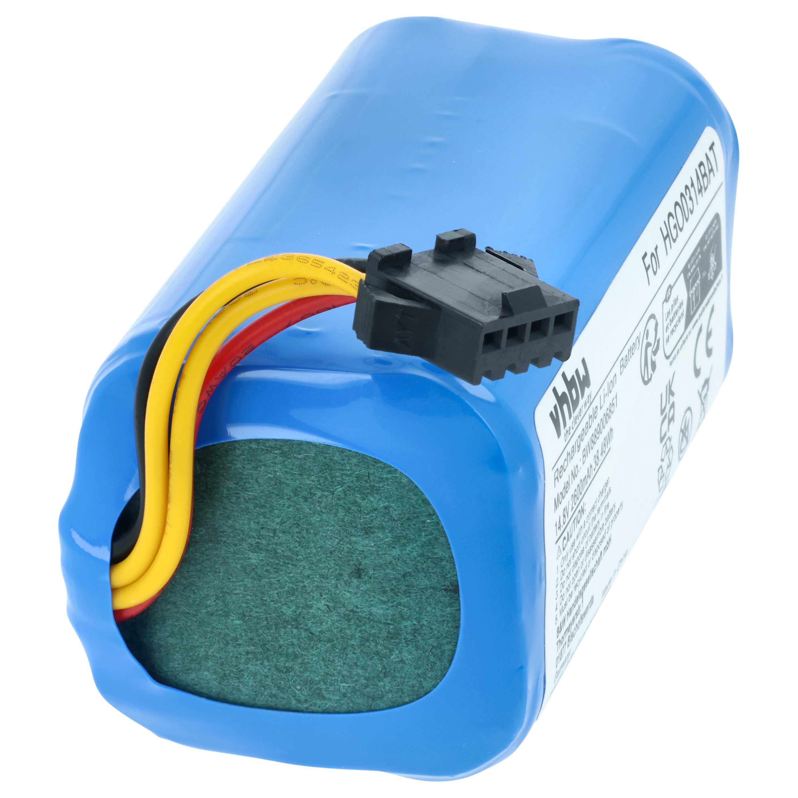 Batteria sostituisce Hoover B015, 35602251, HGO0314BAT per robot aspiratore - 2,6Ah 14,8V Li-Ion