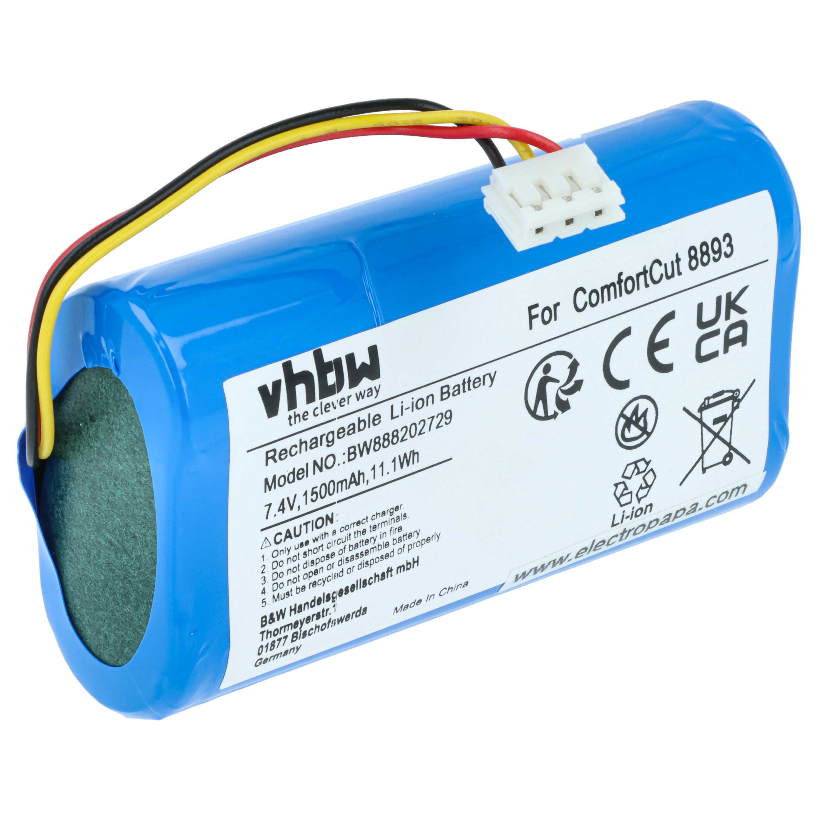 Battery replaces Gardena 08894-00 Electric Power Tool - 1500 mAh, 7.4 V, Li-Ion