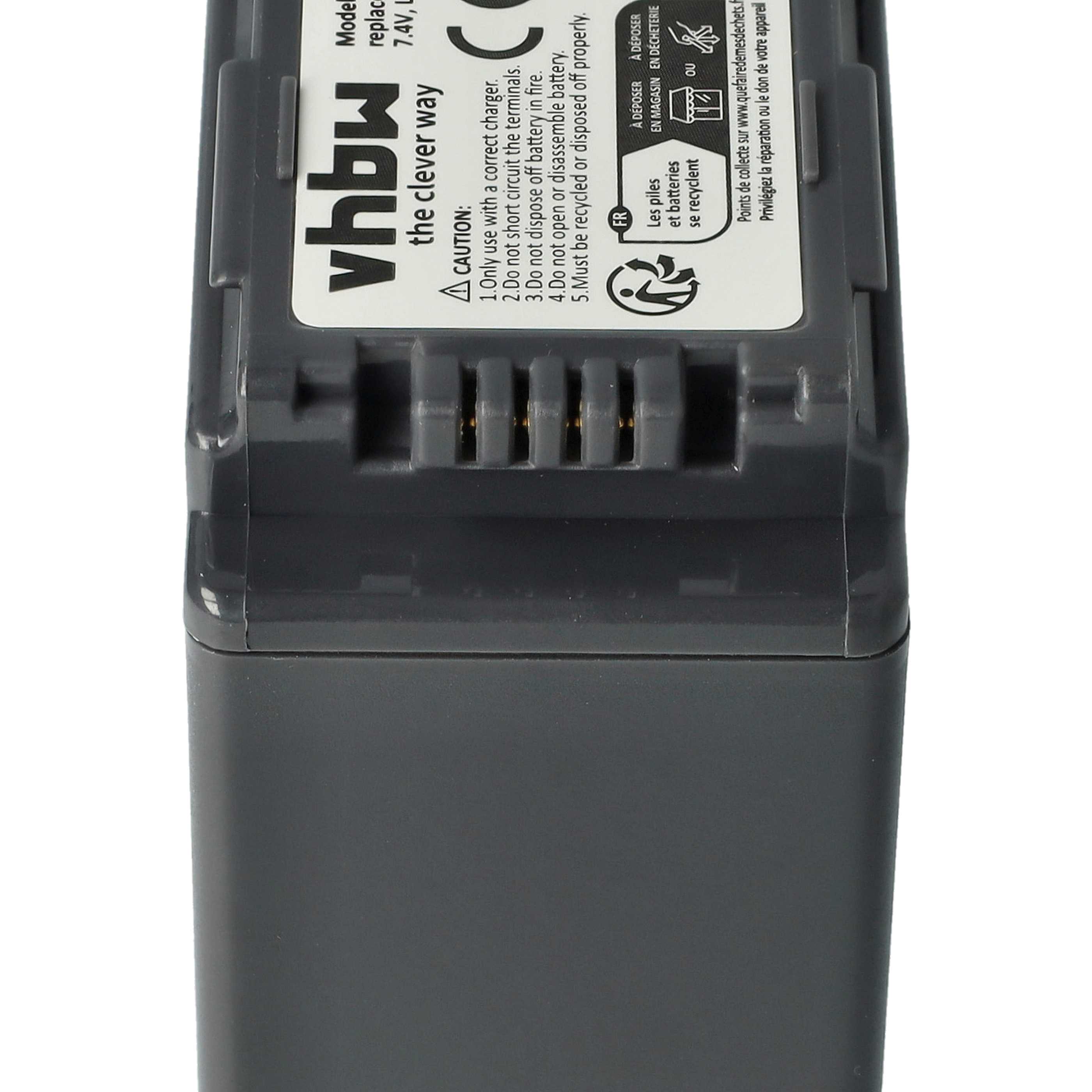 Videocamera Battery replaces Panasonic VW-VBG6 - 4400 mAh 7.4 V Li-Ion