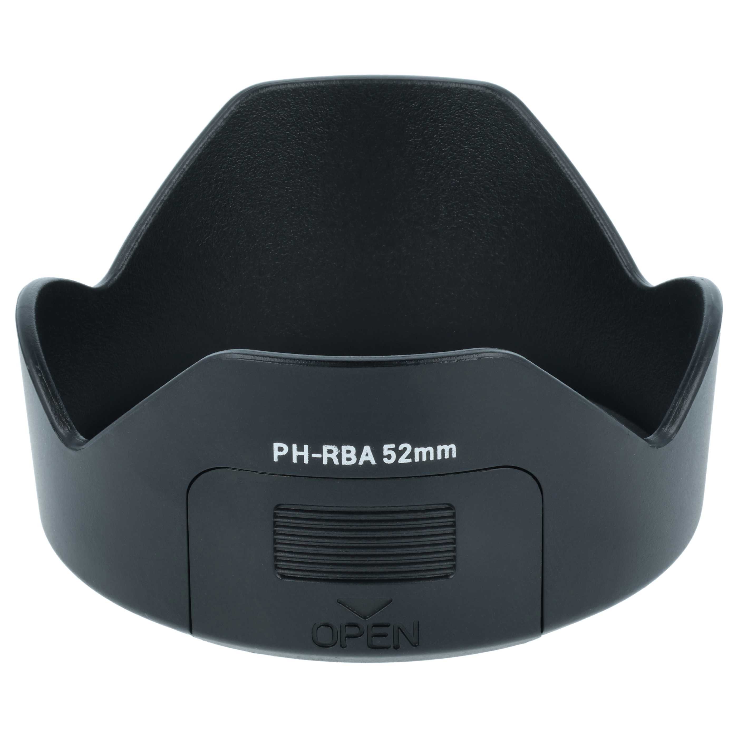 Lens Hood replaces Pentax PH-RBA-52mm for Pentax Lens with 52 mm Diameter, plastic, black