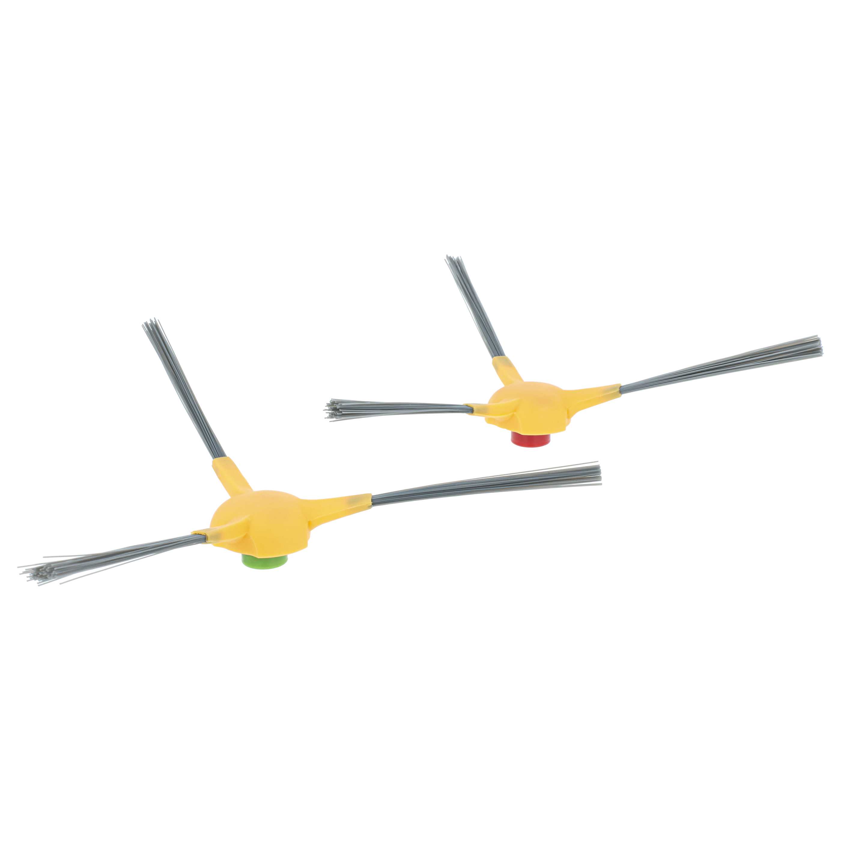 4x Side Brush replaces Ecovacs D-S374 for Ecovacs Robot Vacuum Cleaner - 3-armed, grey, yellow