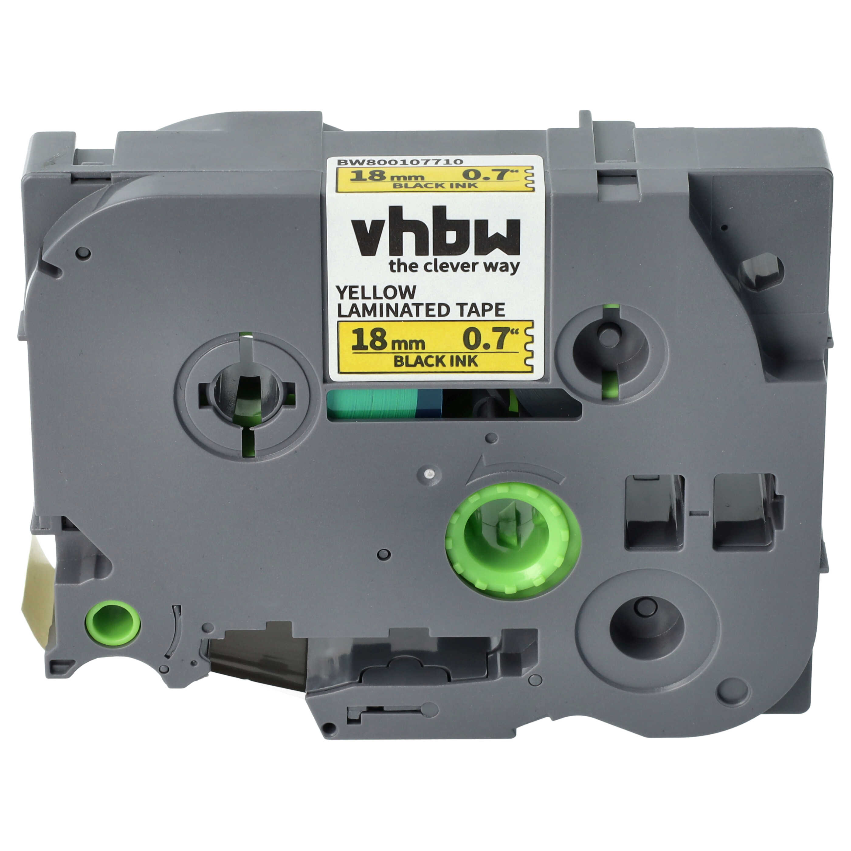 Label Tape as Replacement for Brother TZE-641, TZ-641 - 18 mm Black to Yellow