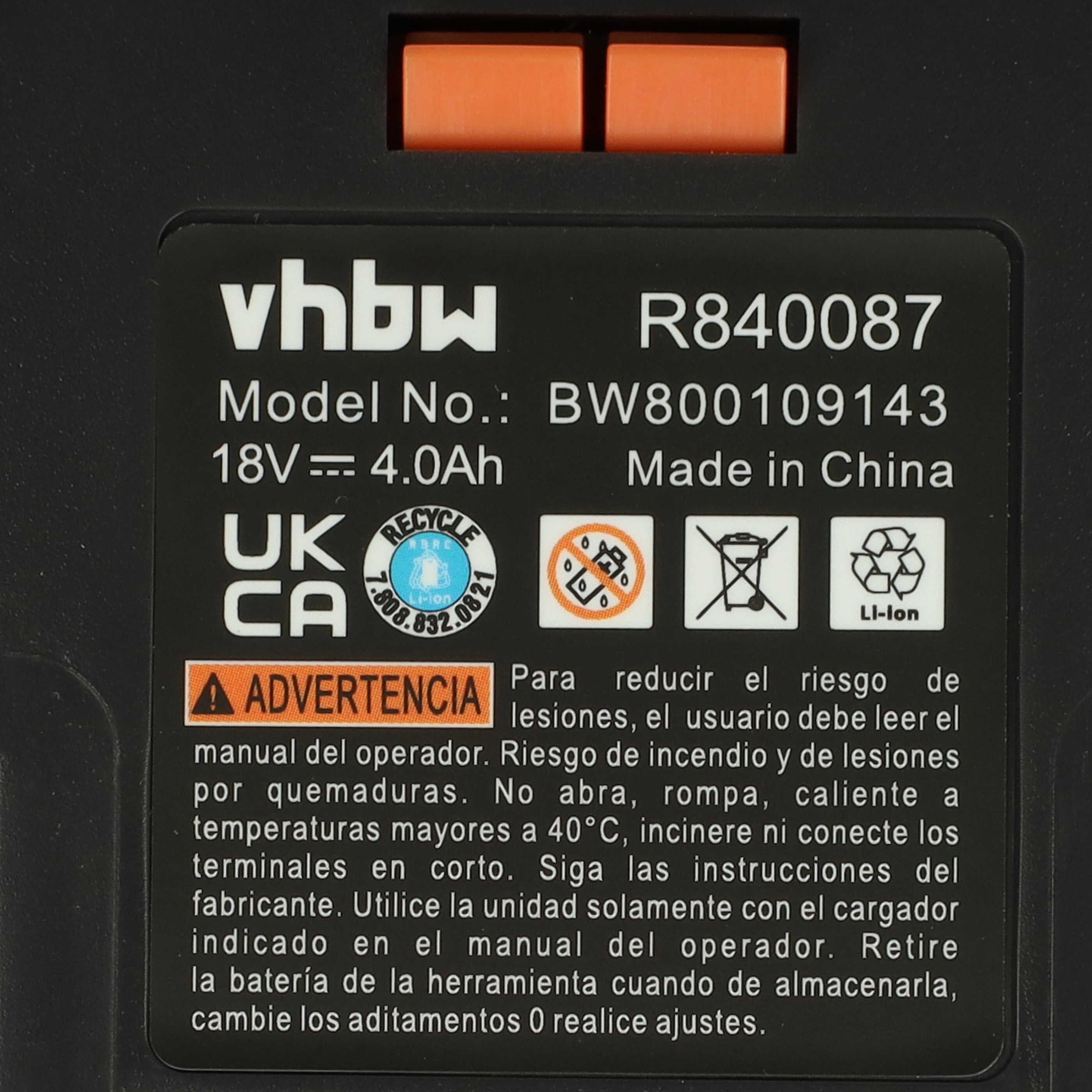 Batteria per attrezzo sostituisce AEG B1814, B1817G, B1814G, B1817, L1815R, L1815 - 4000 mAh, 18 V, Li-Ion