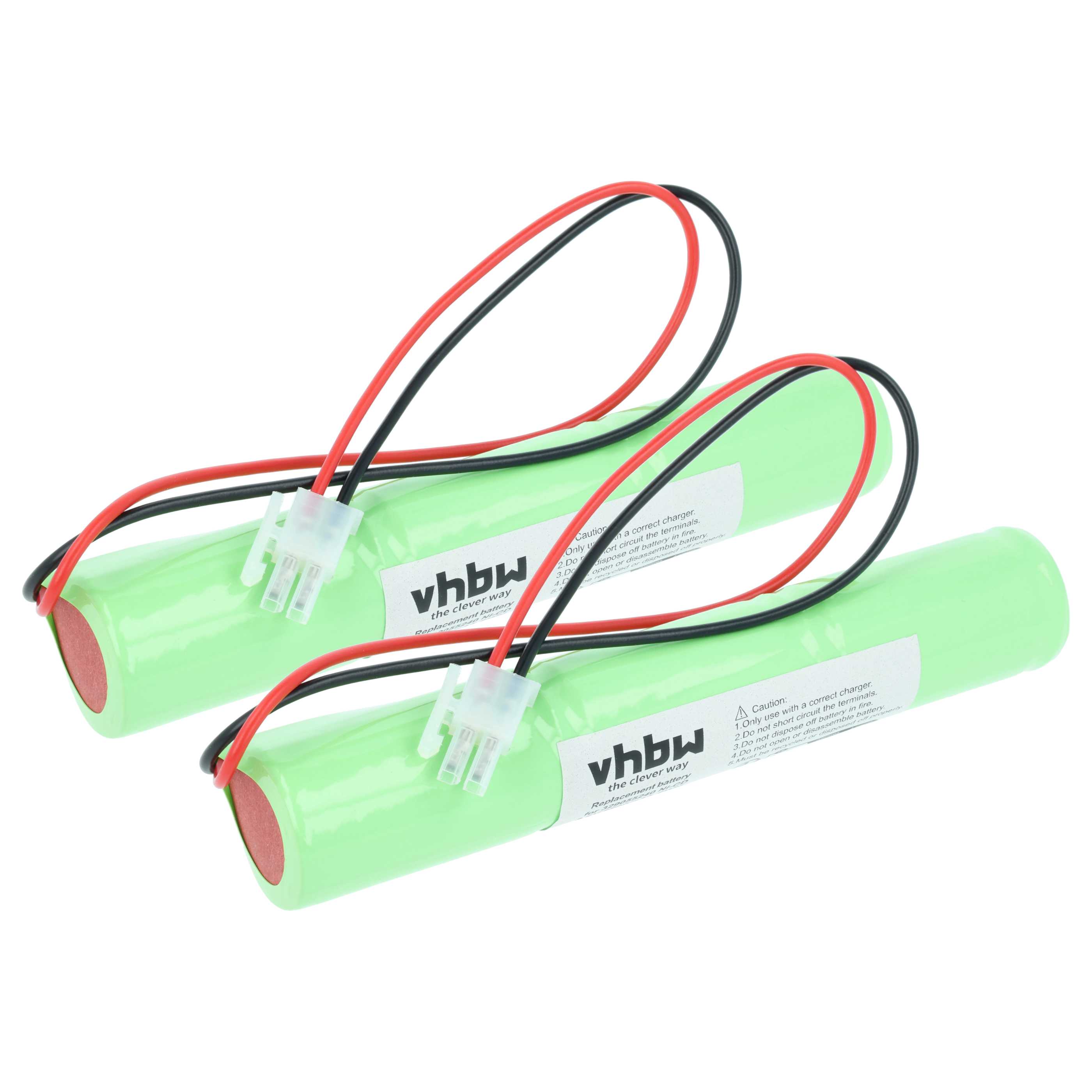 Emergency Light 2x Battery replaces BAES 329055240 - 2500 mAh 3.6 V NiCd
