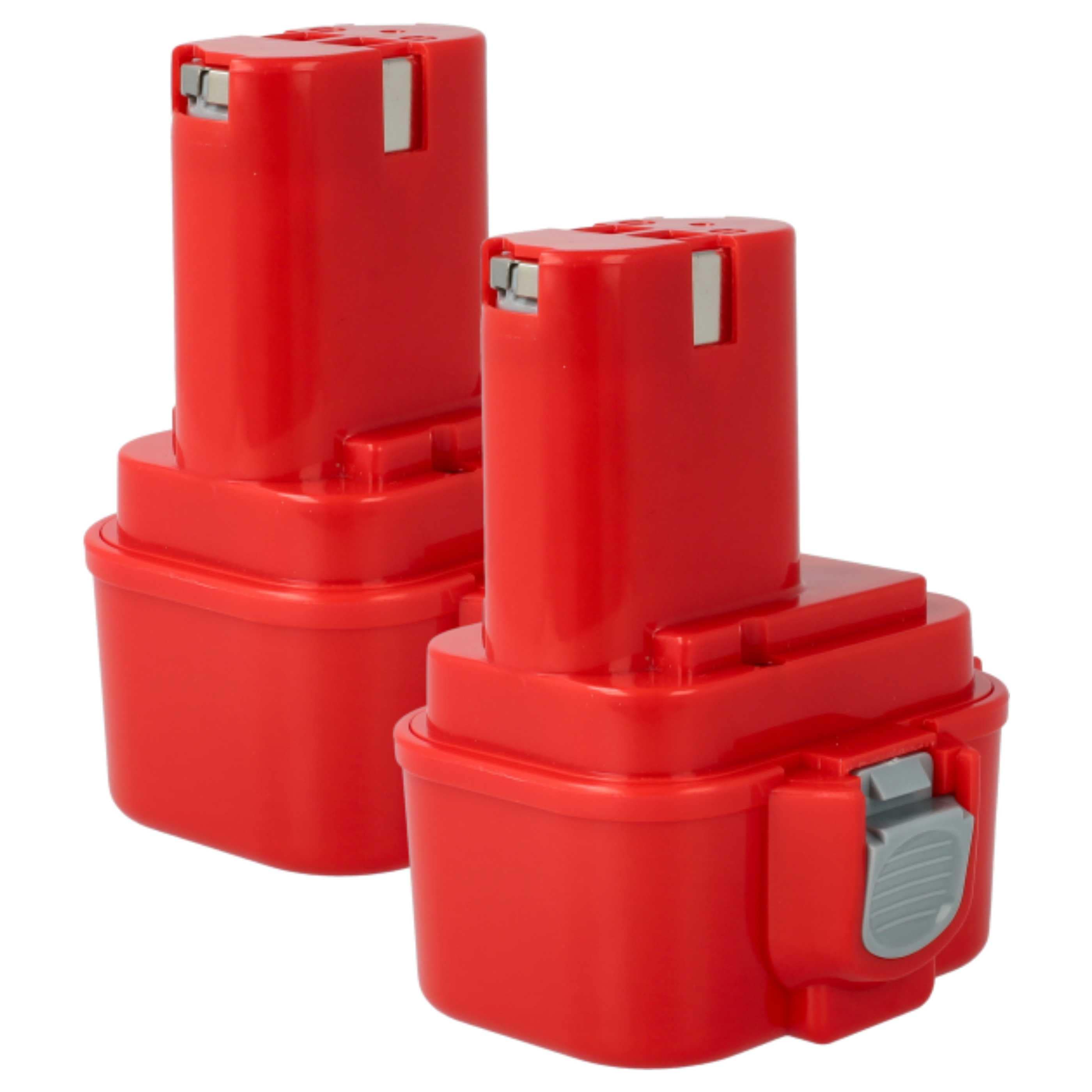 2x Battery replaces Makita 192321-5, 192404-1, 192019-4, 192534-8 Electric Power Tool - 1500 mAh, 9.6 V, NiMH